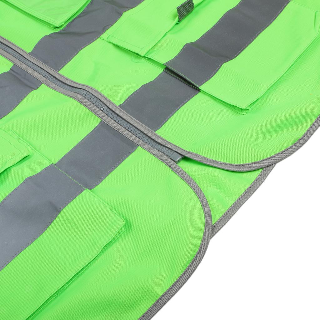 Reflective Vests Safety High Visibility Security Gear Stripe Jackets