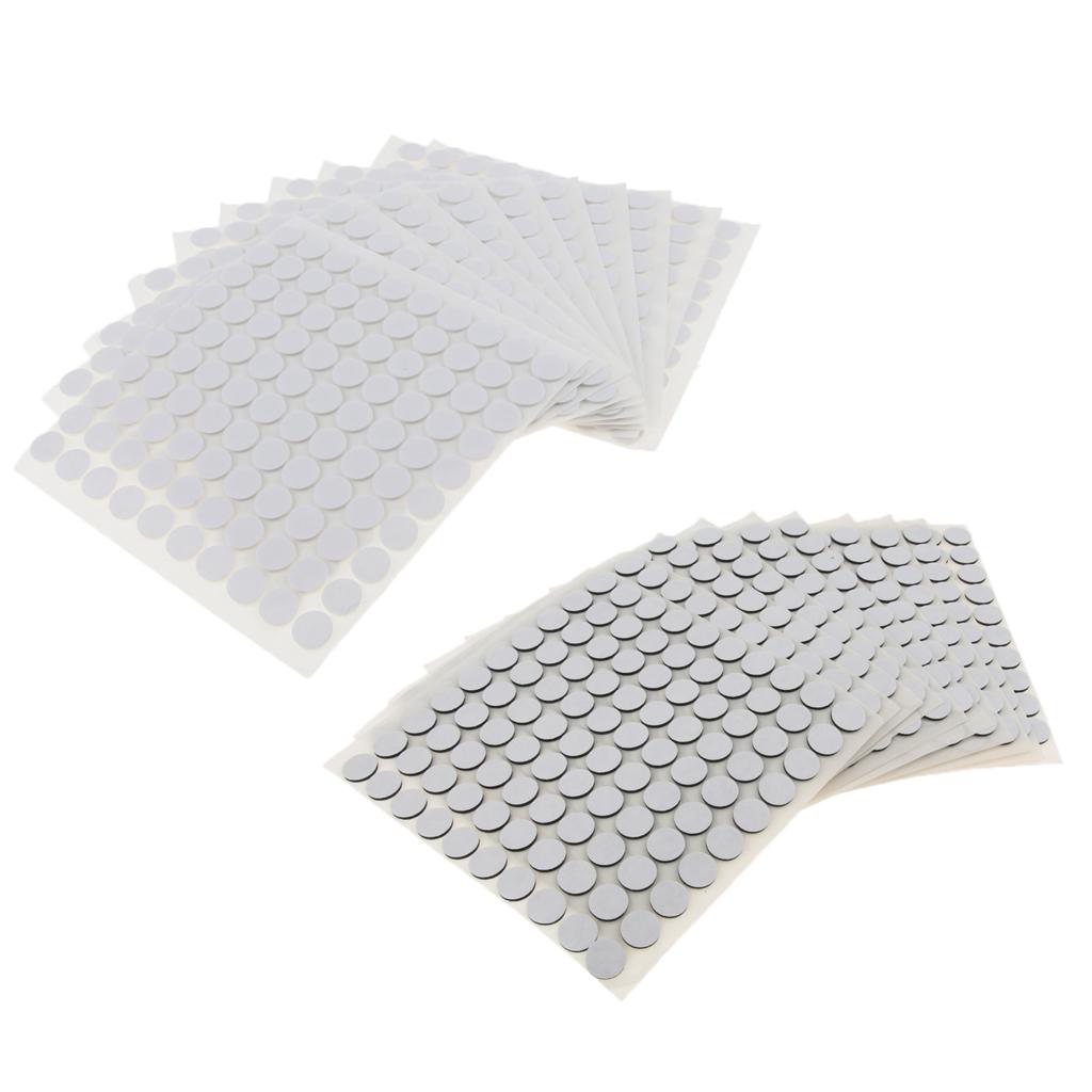 1000 Pieces Mounting Strong Round Double-Sided Foam Tape Disc Circle White