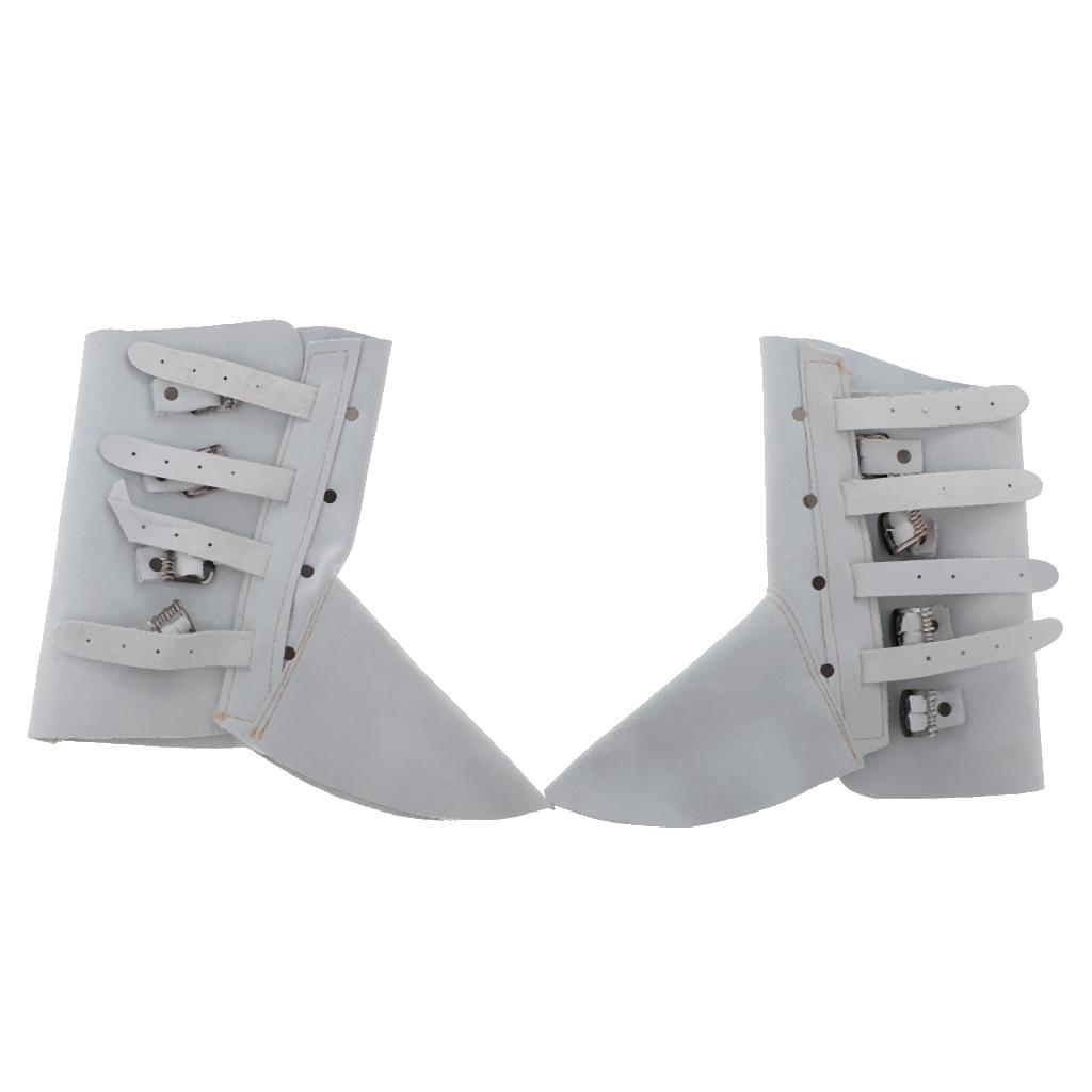 1 Pair Leather Welding Leggings and Spats Shoe Cover Protector White