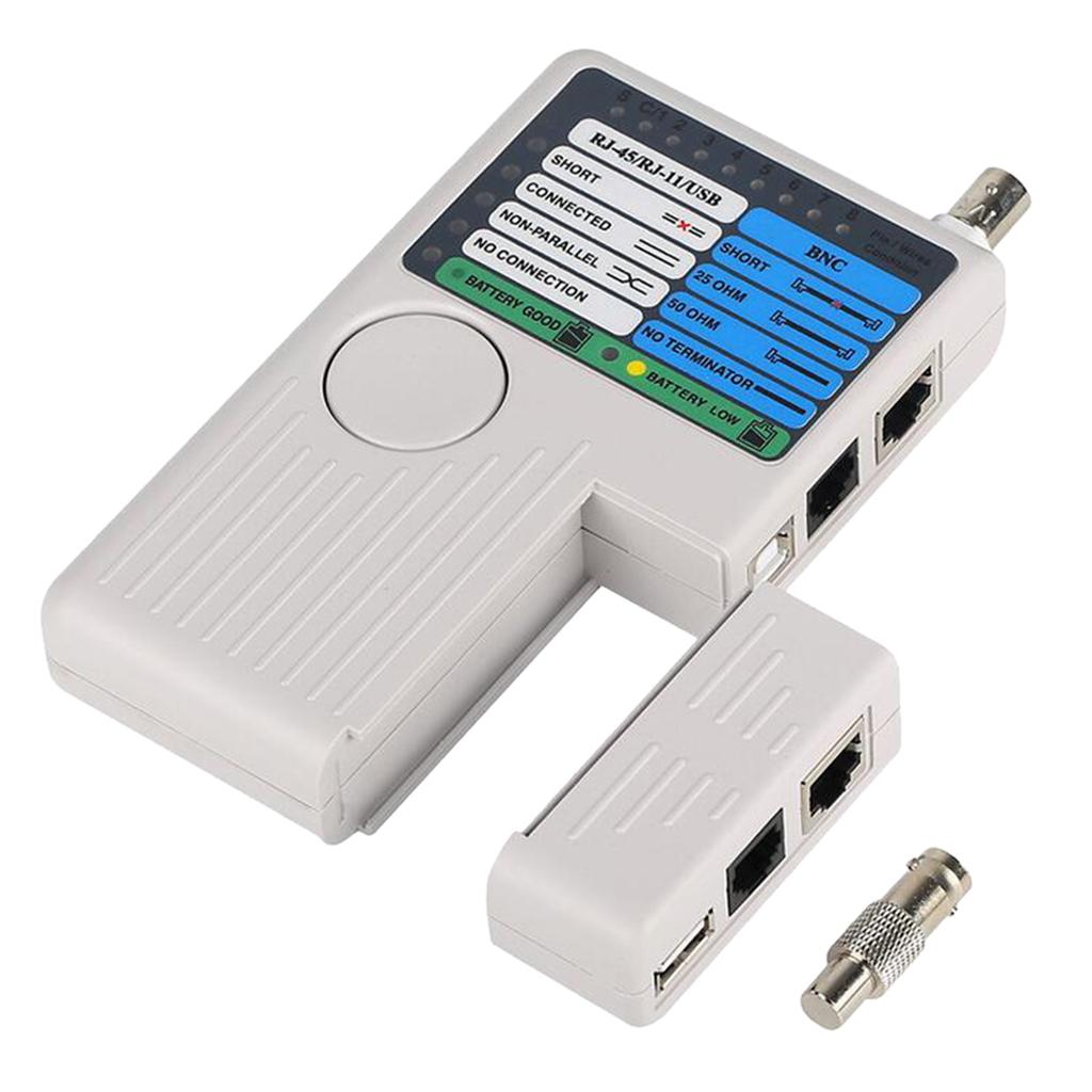 Multi Function 4in1 Network Cable Tester Meter RJ45/RJ11/USB/BNC LAN Cable