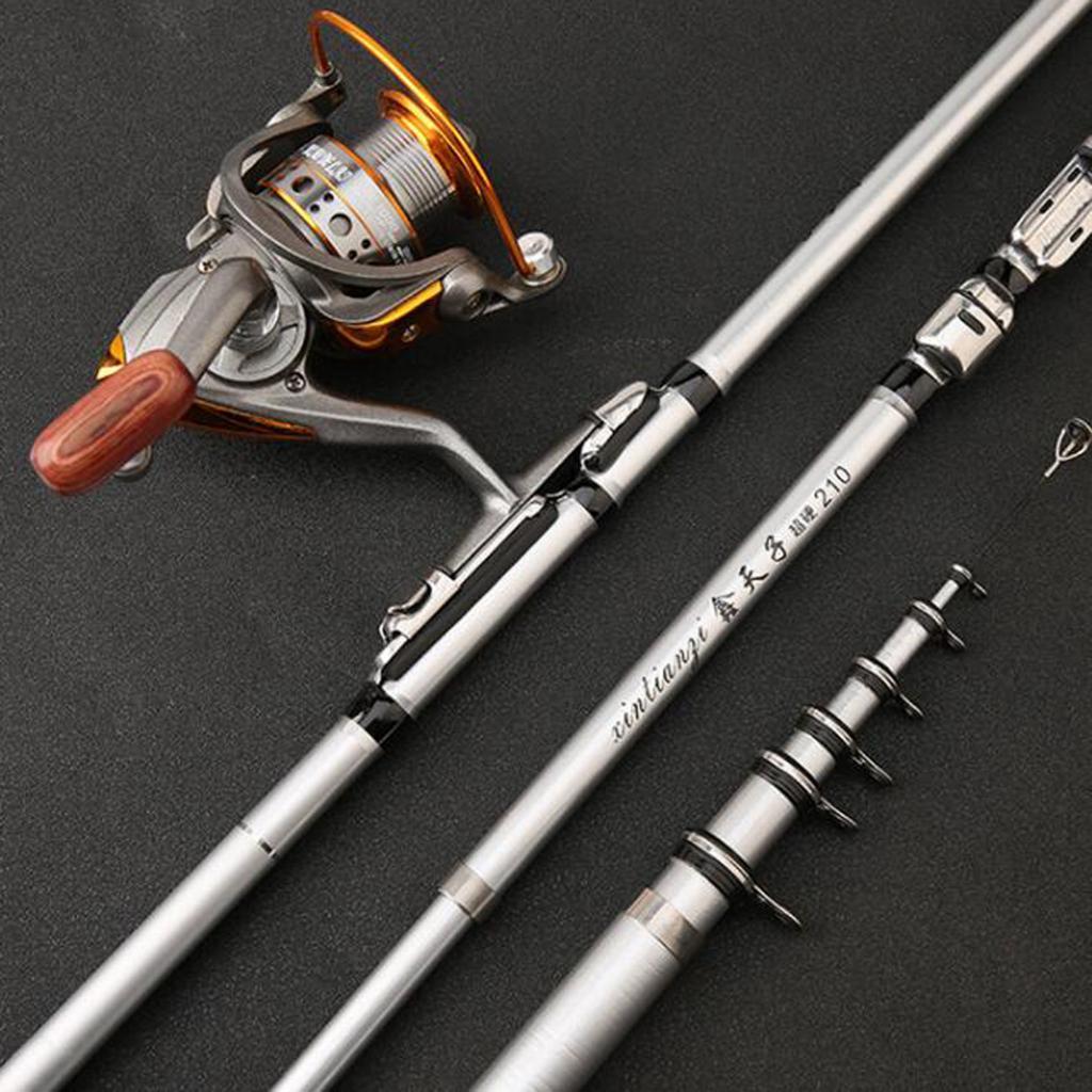 Travel Spinning Fishing Rods Telescopic Travel Fishing Pole 5.2:1  3m