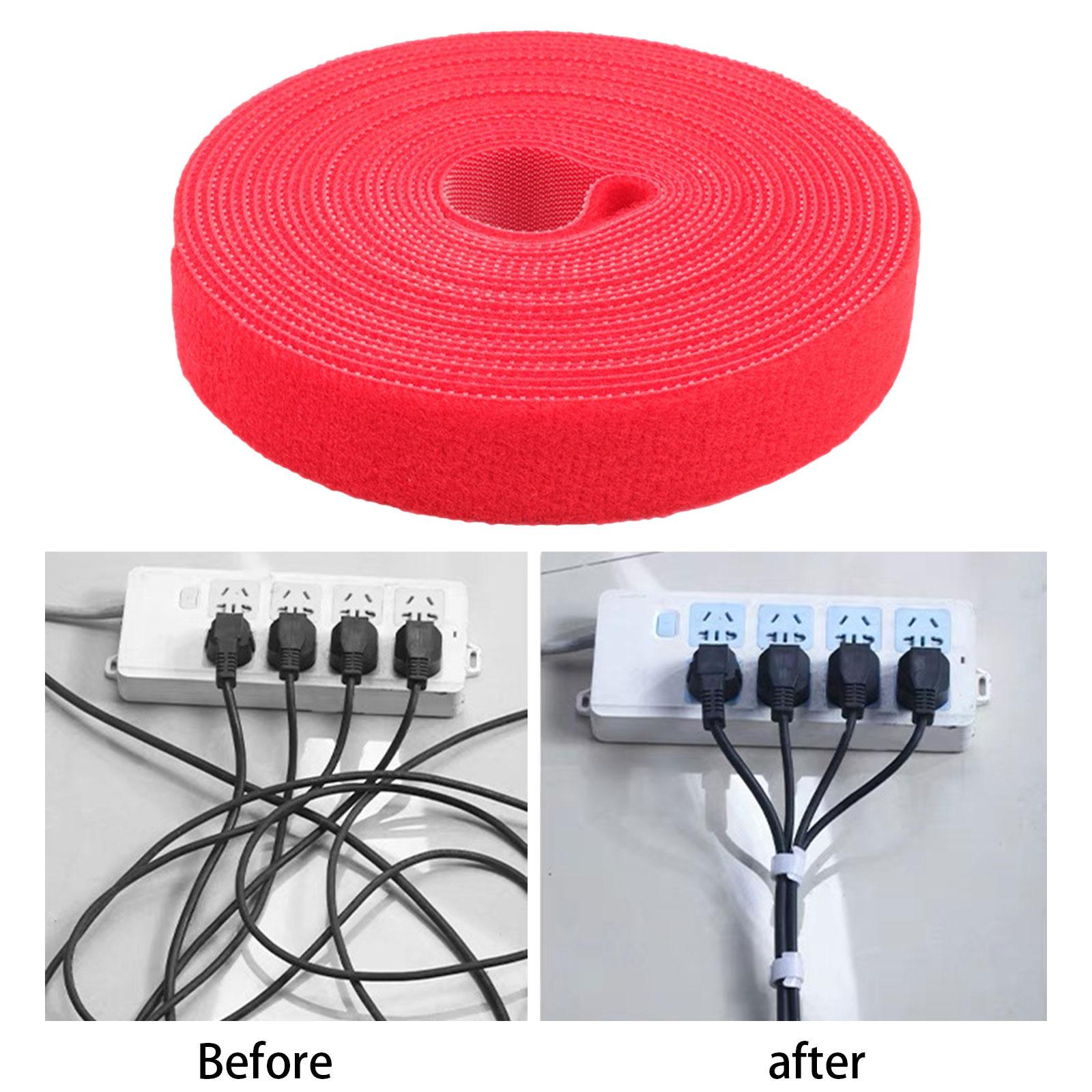Cable Ties Cable Holder Cord Wrapper Wire Organizer for school and home Bathroom Red