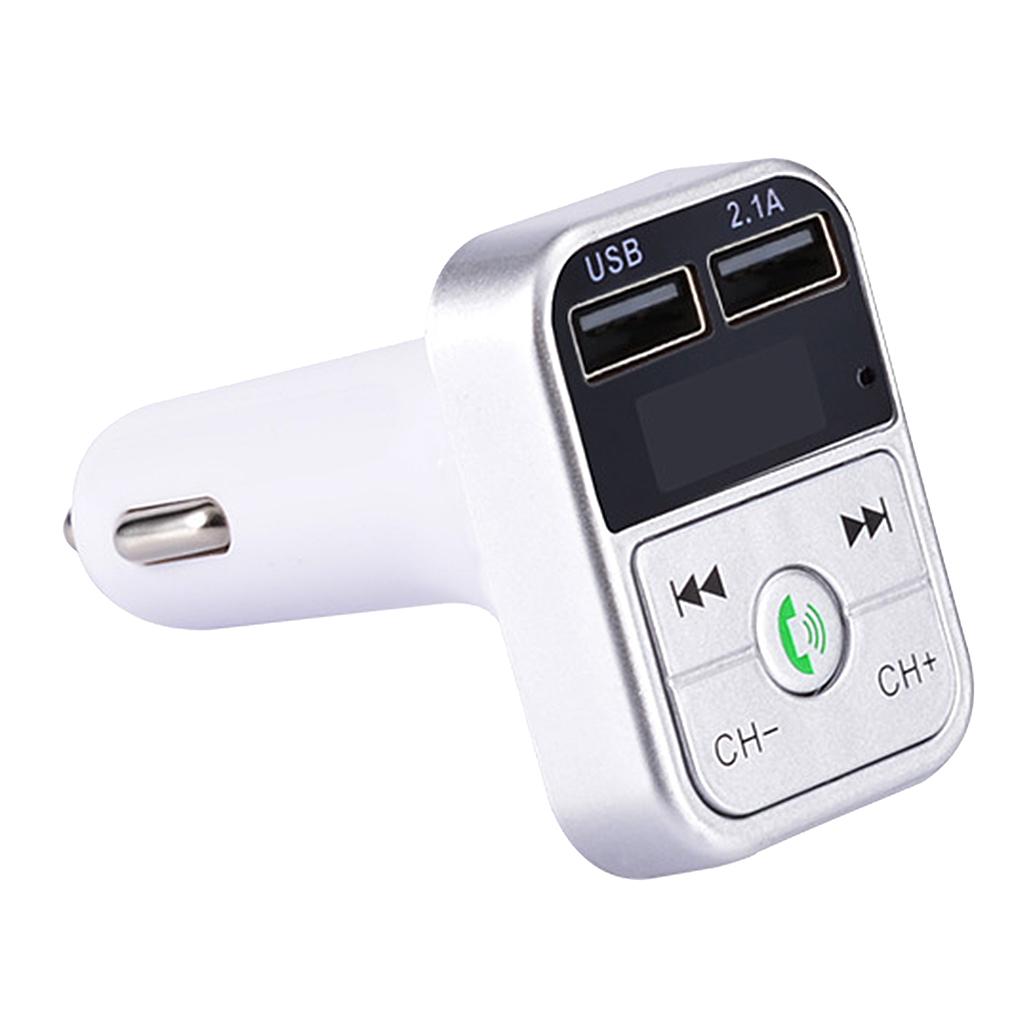 Fm Transmitter  4.1 Wireless Car Usb Charger Mp3 Player White