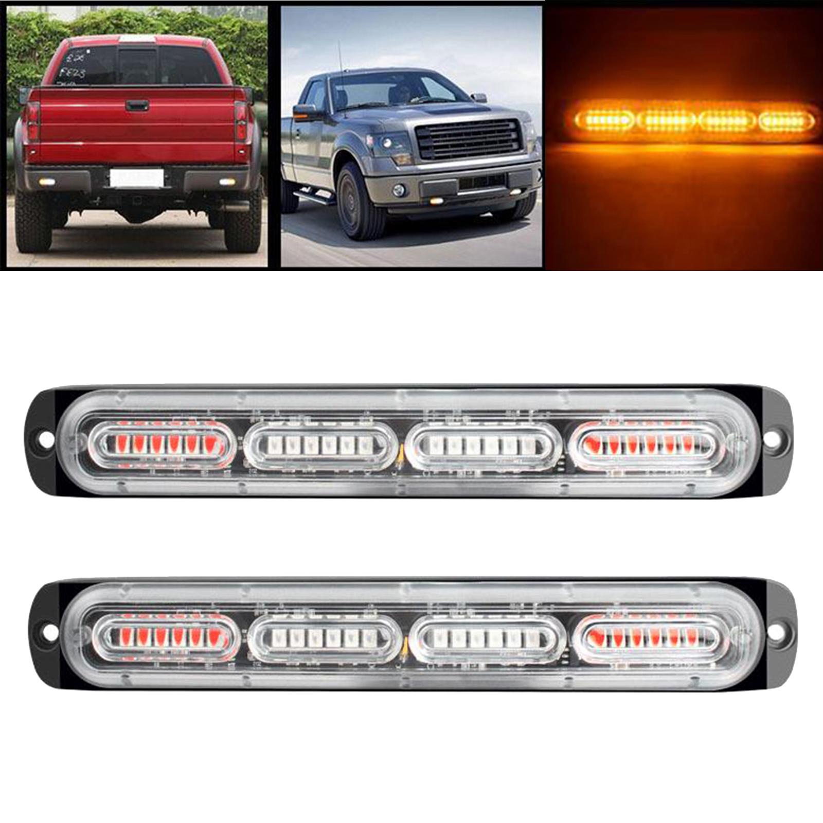 24LED Car Truck Emergency Warning Hazard Flash Strobe Light Bar Yellow