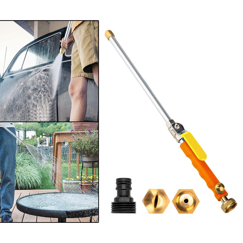 High Pressure Power Water Hose Pipe Nozzle Pets Car Washer Spray Gun Orange