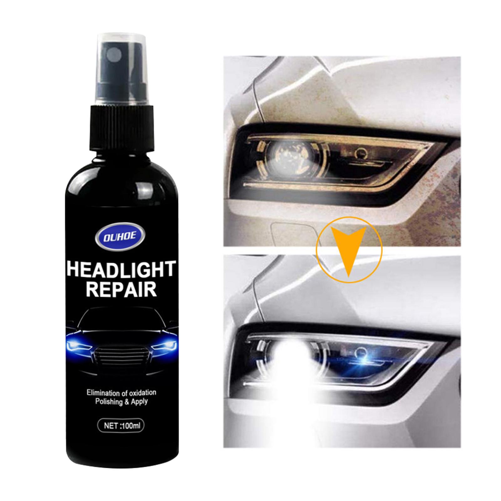 Car Headlight Repair Polish for Yellowing Light Scratch Blur Oxidation 100ml