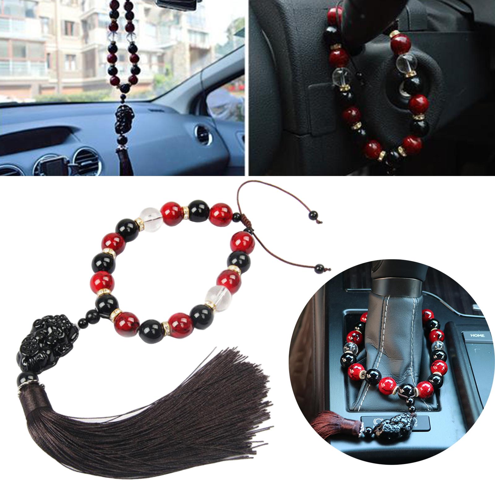 Car Rearview Mirror Rosary Hang On Mirror Rearview for Truck Car Bike