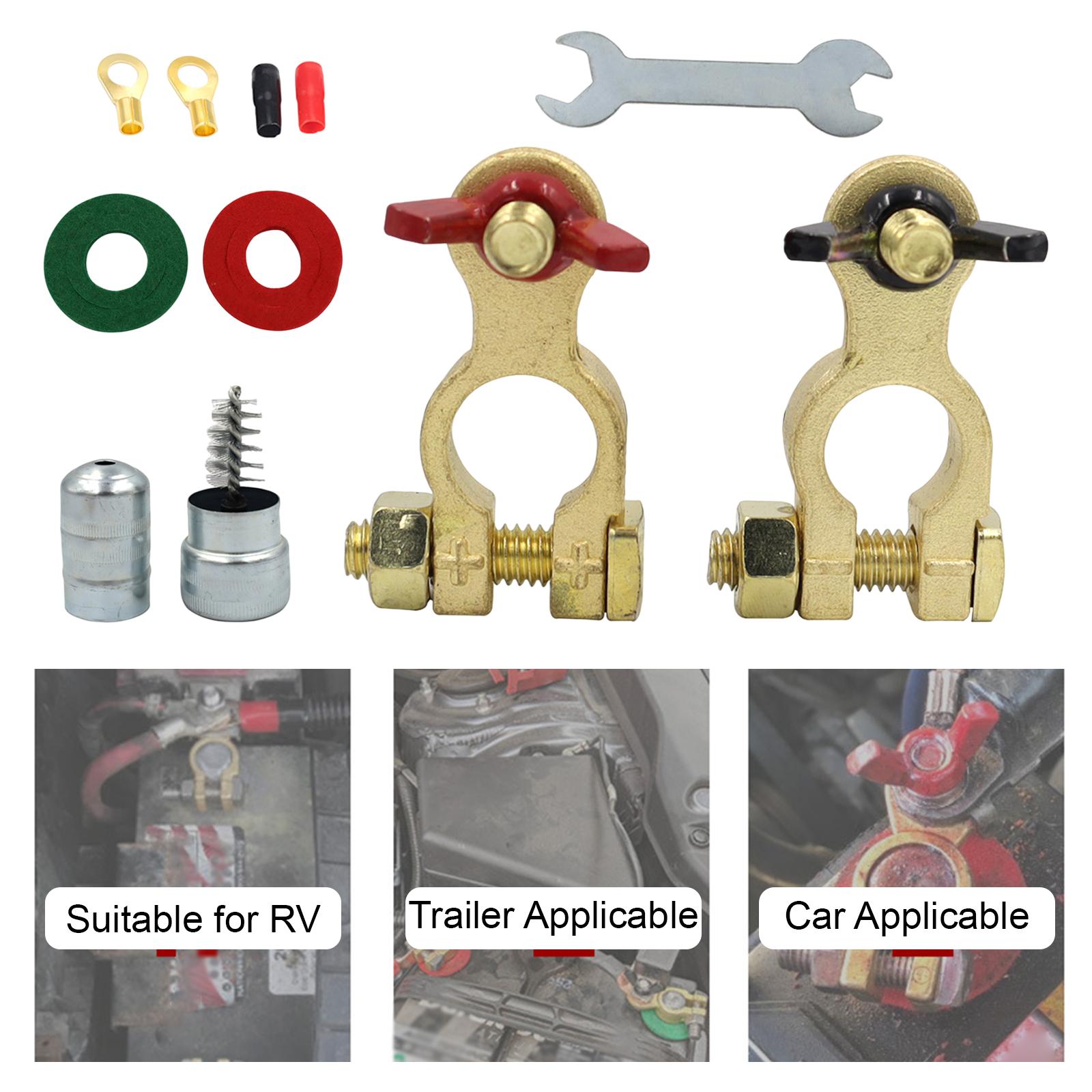 Battery Terminal Connectors Positive Negative Copper Universal Battery Clamp style F