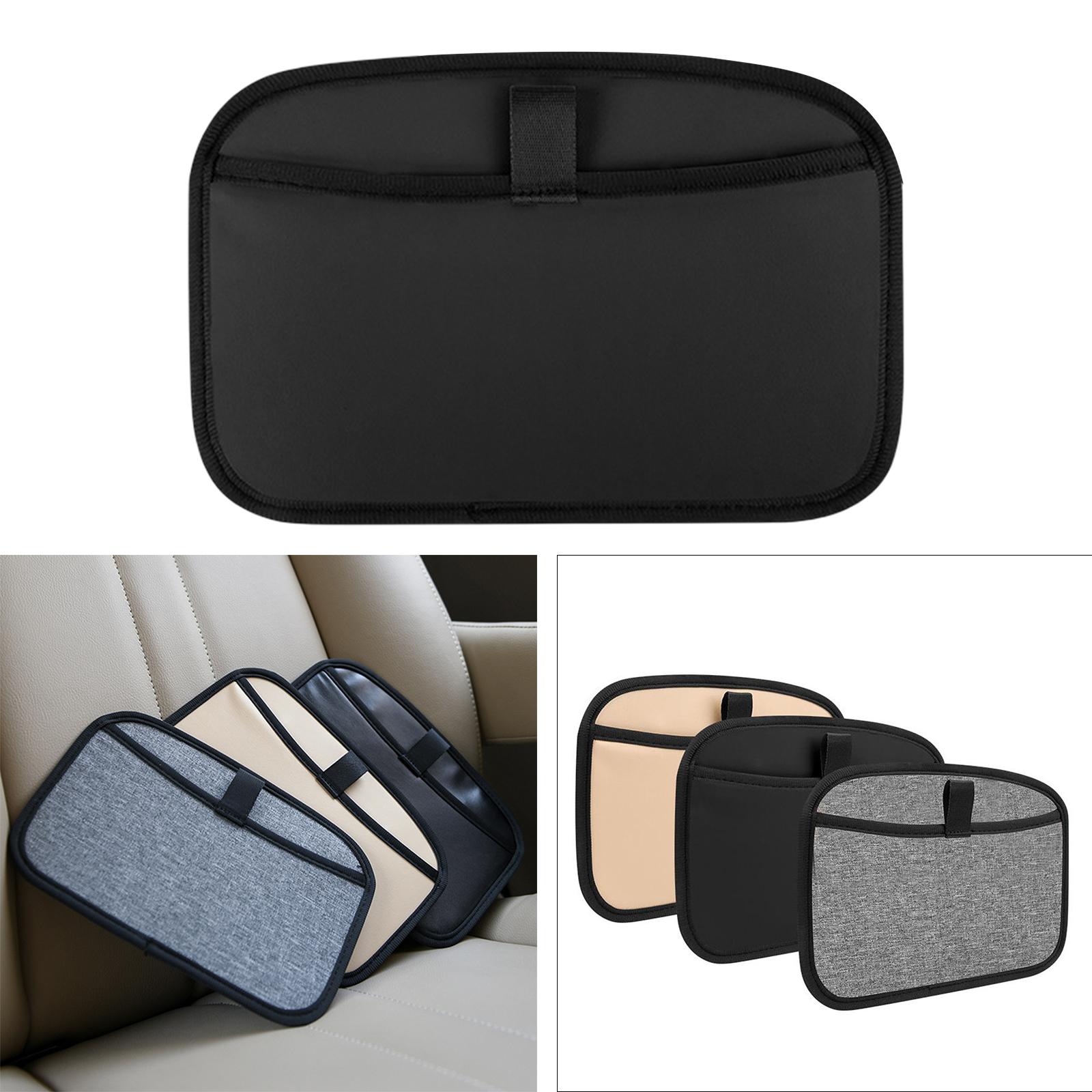 Car Seat Back Organiser Hanging Storage Bag for Phones Glasses Sundries Black PU Leather 