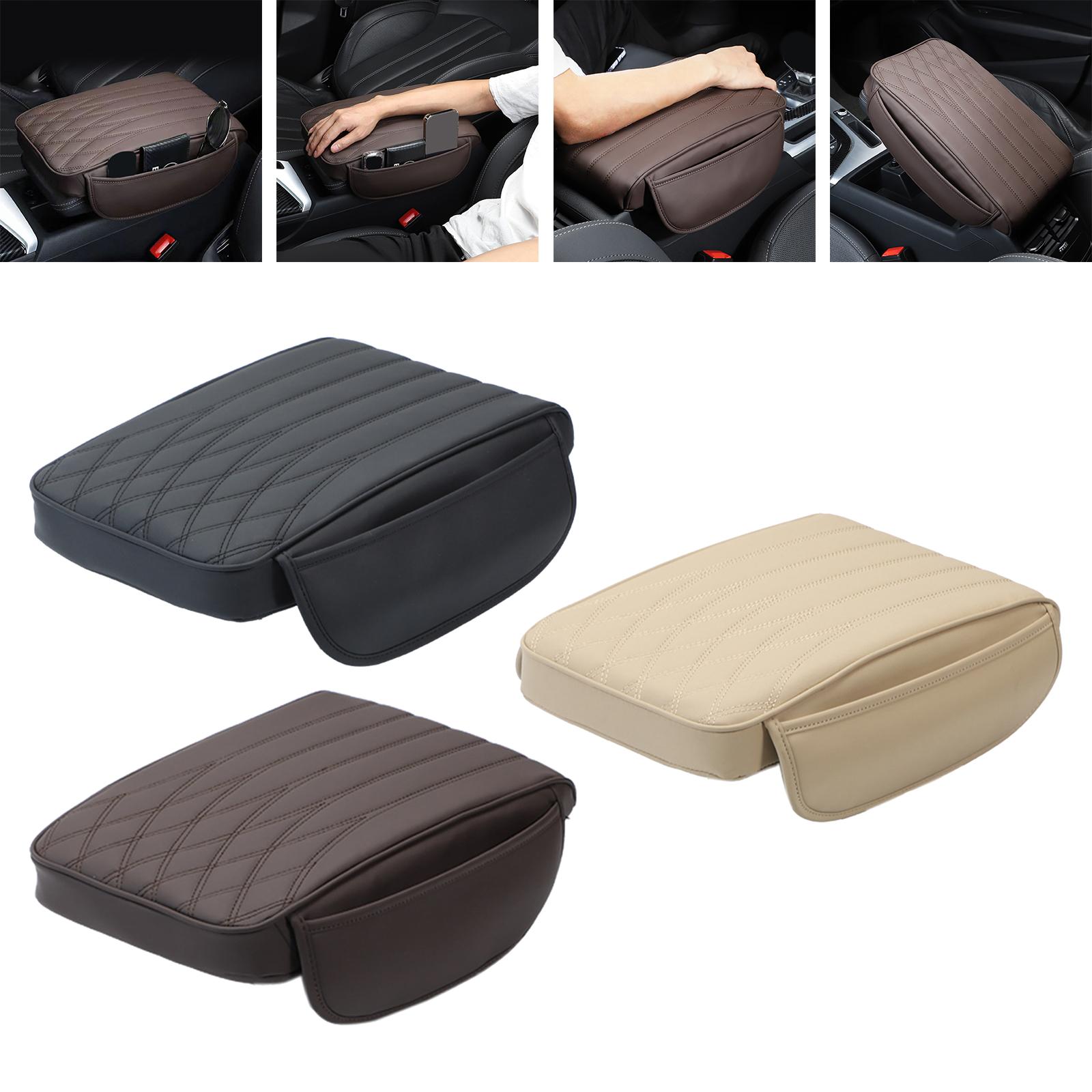 Car Armrest Cushion Center Console Cover for Auto Vehicle SUV Black