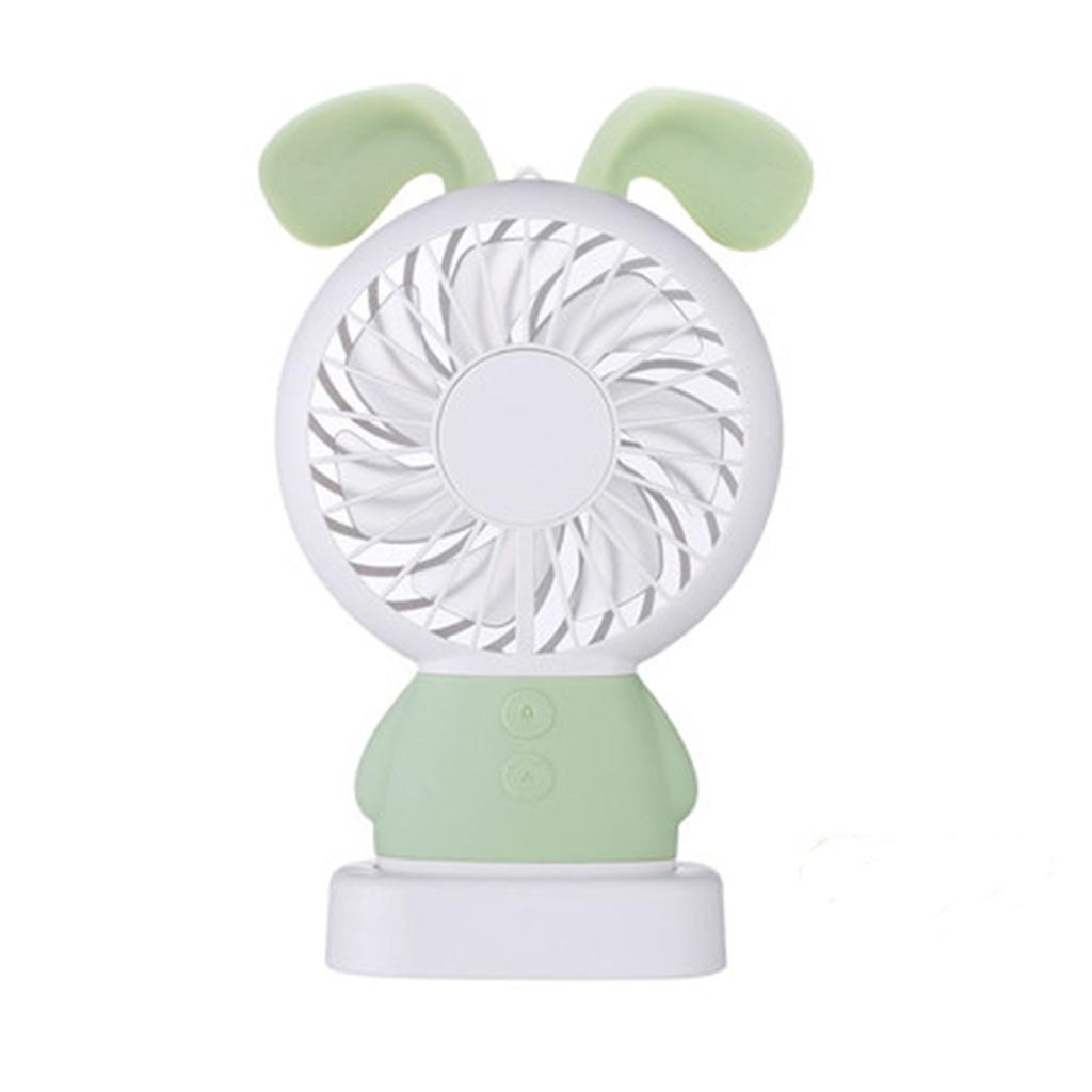 Cute Portable Rechargeable Mini USB Hand Fan Creative Cooling Fans Green Dog