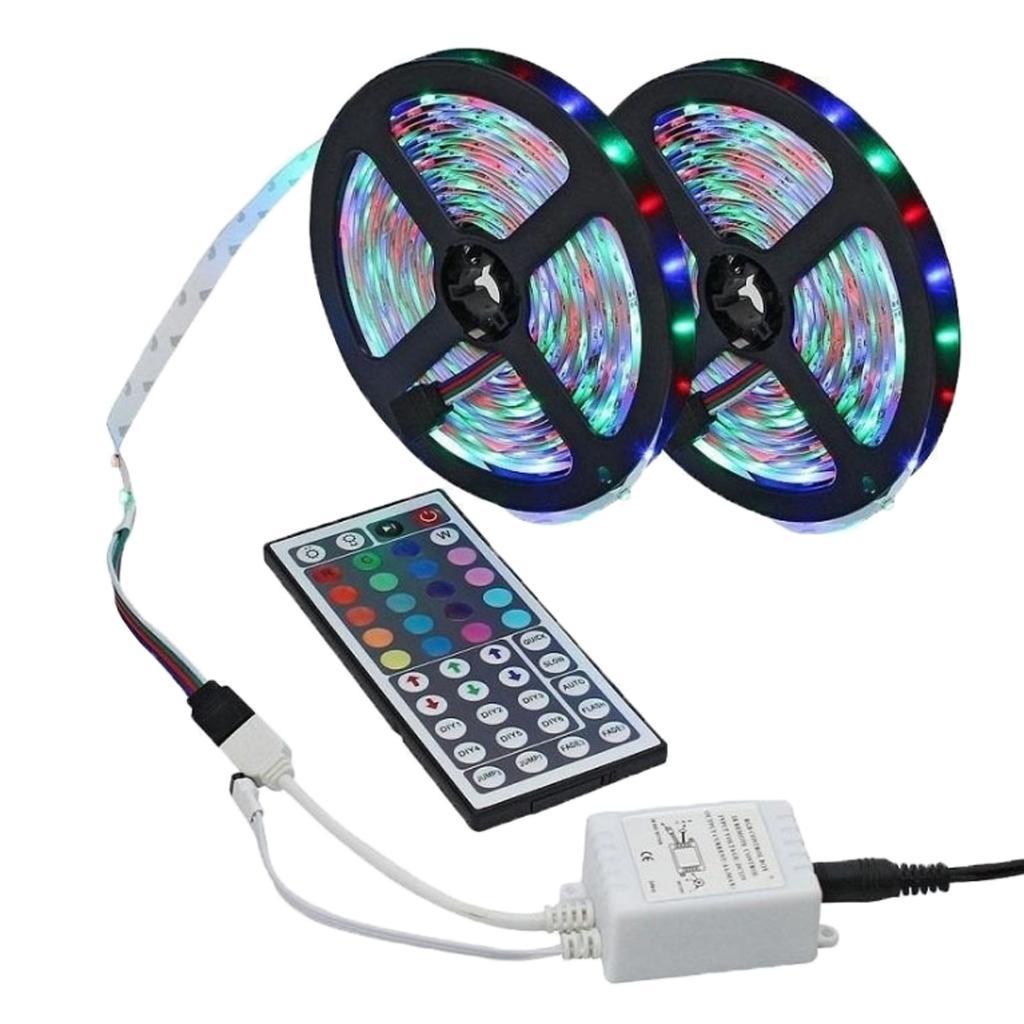 LED Strips Lights Waterproof RGB Dimmer Colour Changing w/Remote Control 15m