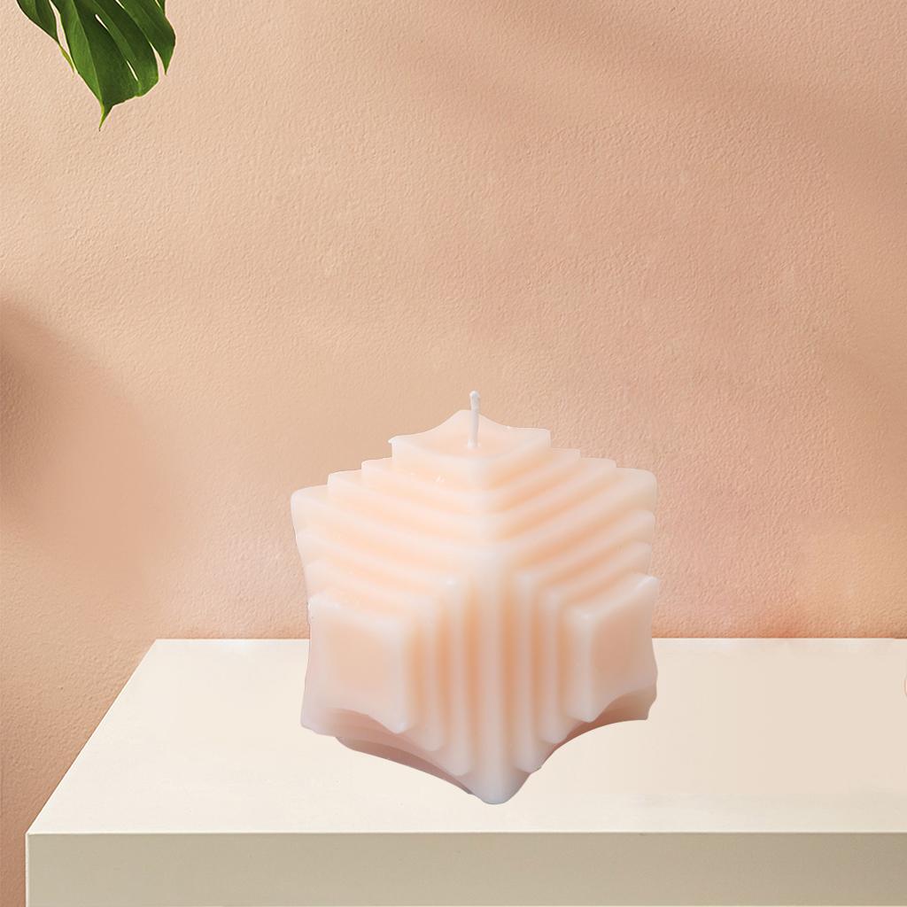 Geometric Candle Soy Wax Candle Home Decor Candle Lvory