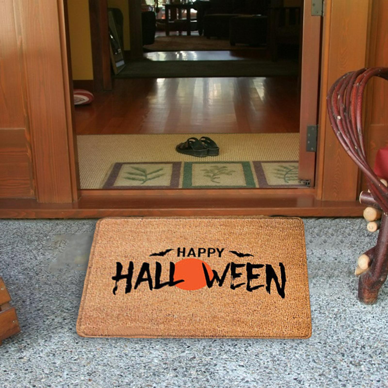 Printed Halloween Doormat Pumpkin Non-Slip Area Area Rug Office Bathroom style 7