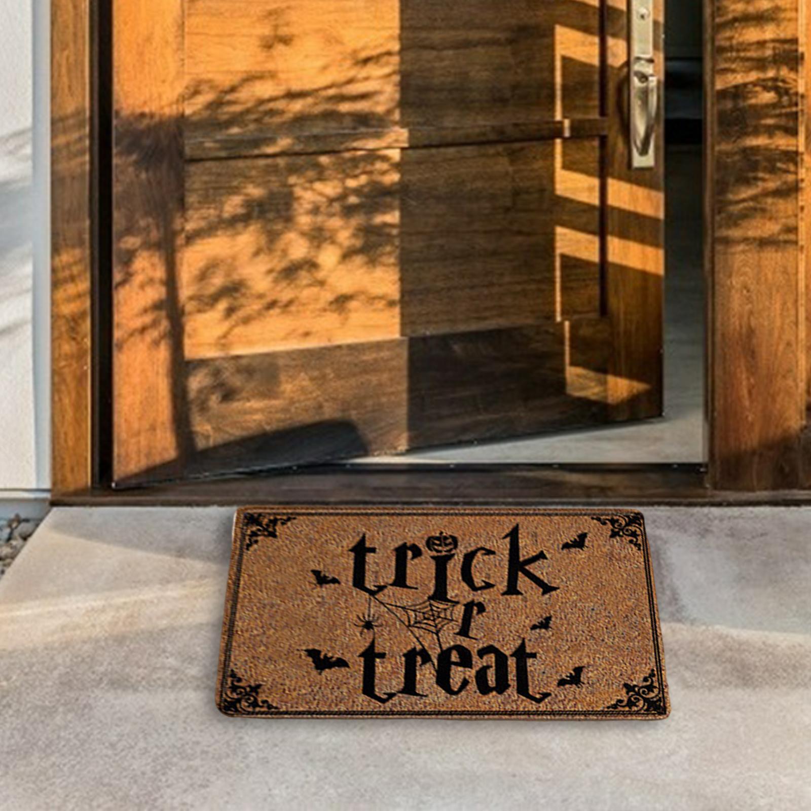 Printed Halloween Doormat Pumpkin Non-Slip Area Area Rug Office Bathroom style 16