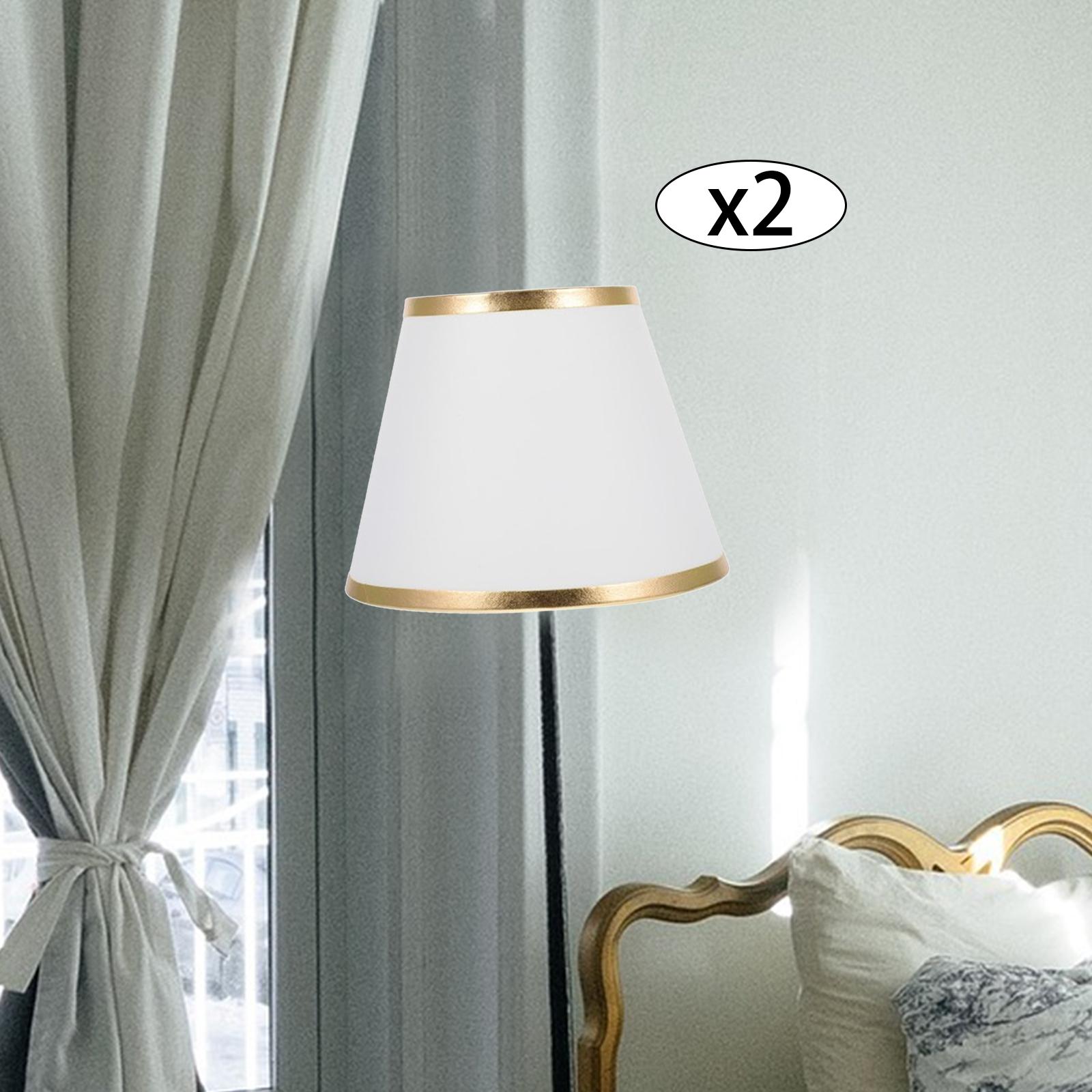 Imitation Cloth Lamp Shade Hollow Out Clip On Hanging Light Lamp Cover White