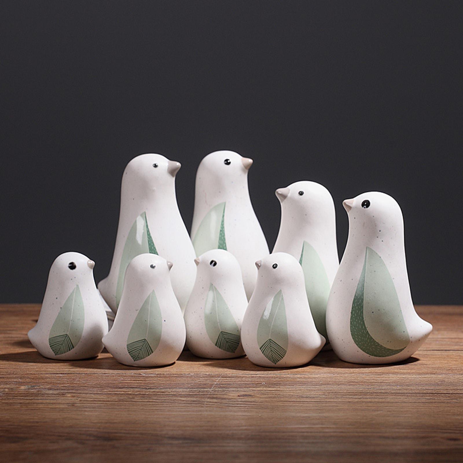Nordic Bird Statue Animal Figurines Office Porcelain Party 13cmx7cmx8cm