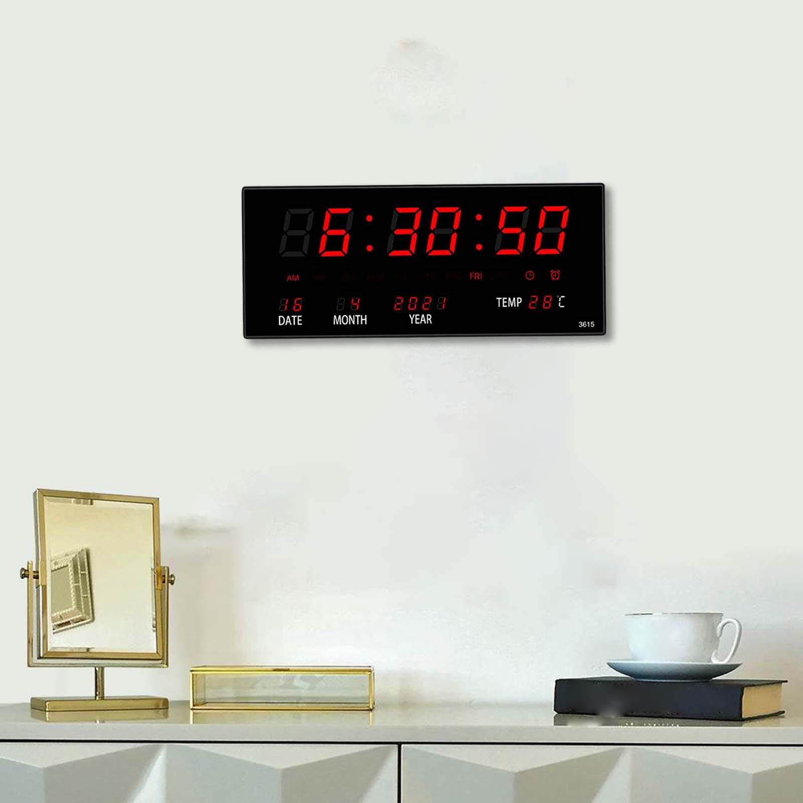 Wall Digital Alarm Clock with Date Week for Kitchen Home Decoration