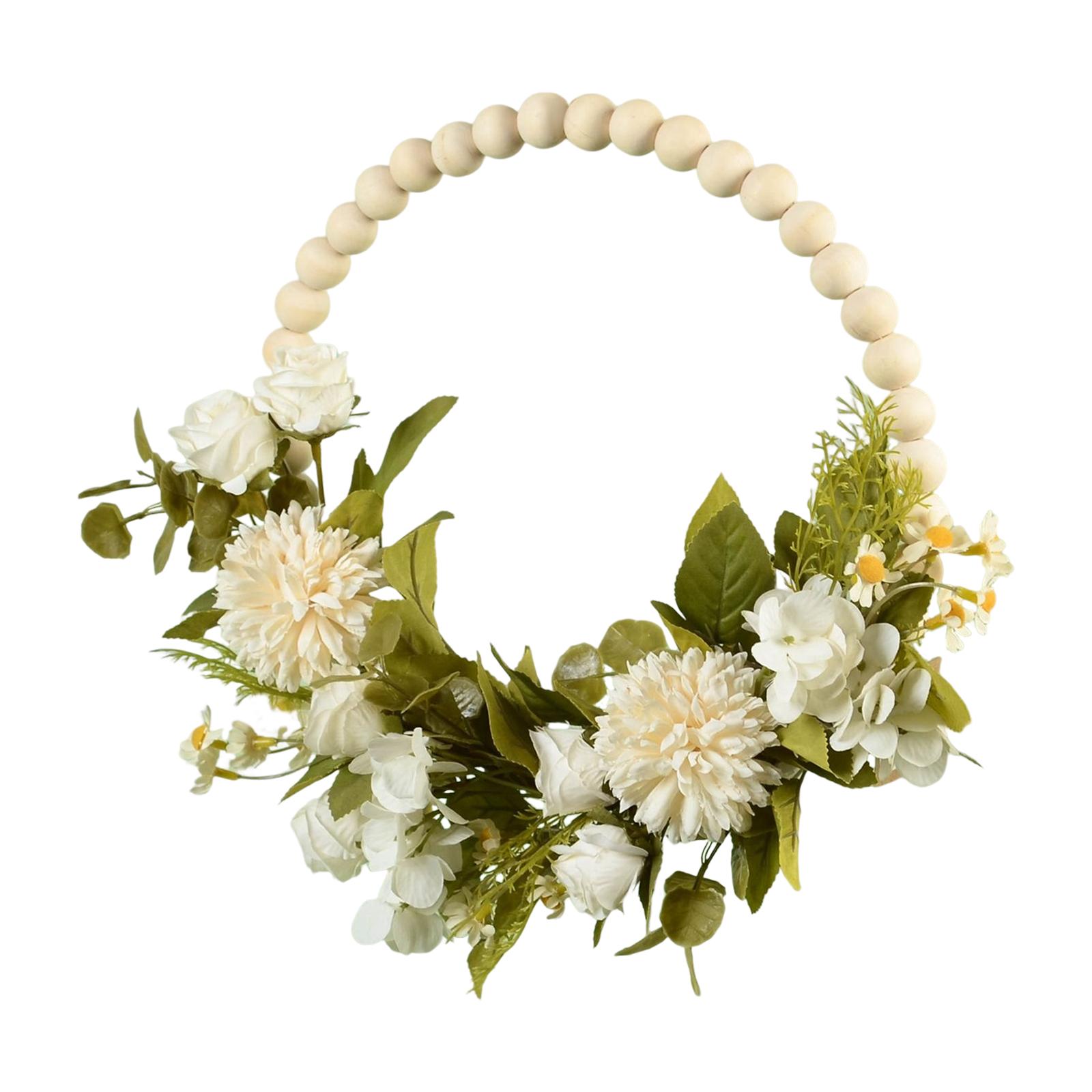 Flower Wreath Garland White