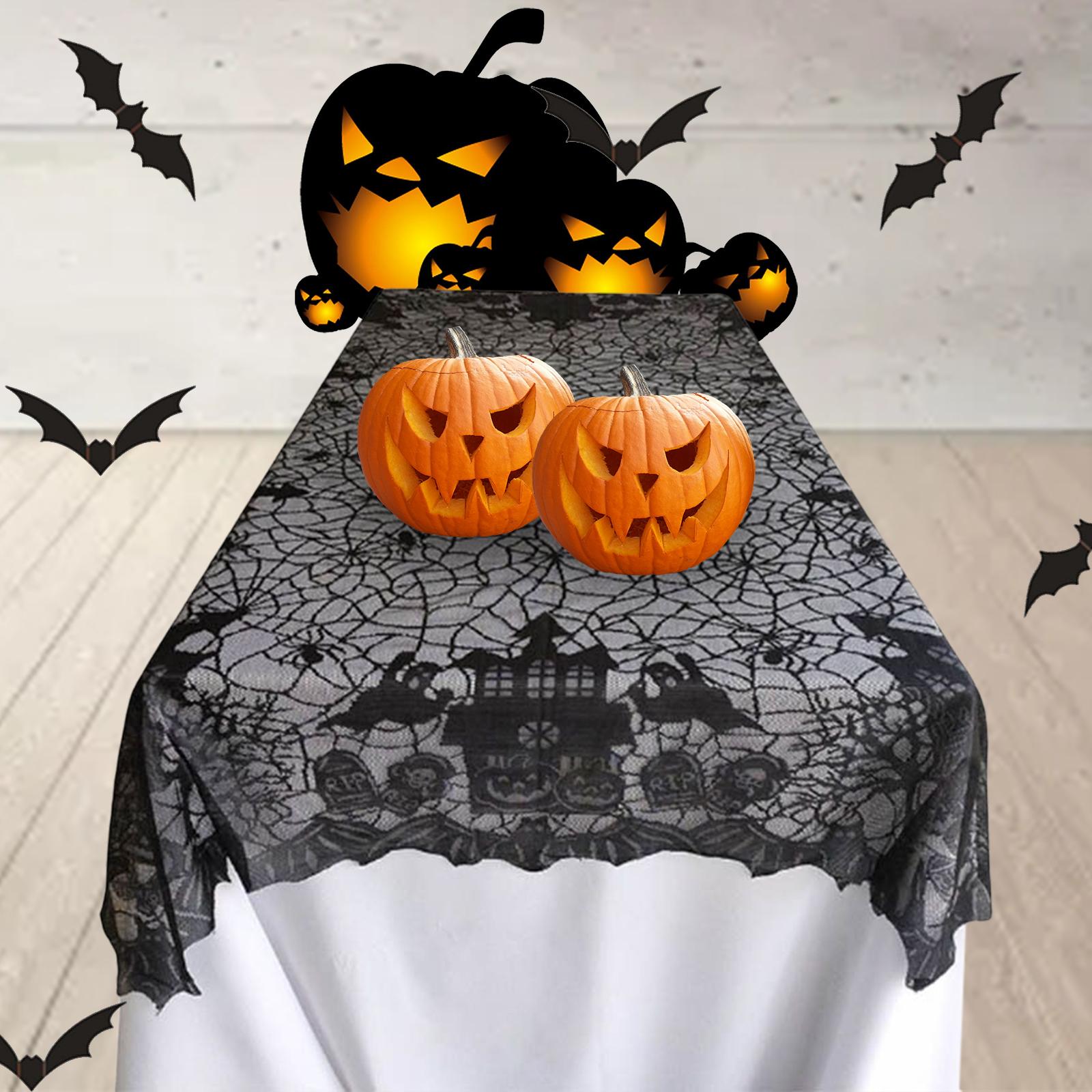 Halloween Table Runners Table Cover Spider Web Pattern Tablecloth for Home