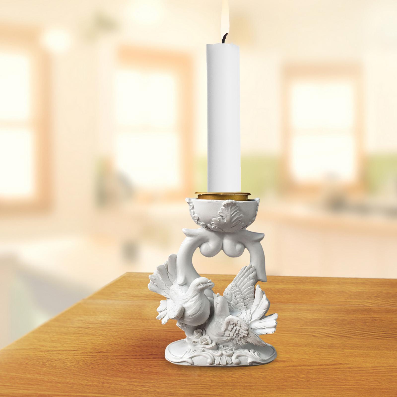 Bird Figurine Candlestick Candleholder Candle Holder for Wedding Holiday 10cmx7cmx13cm