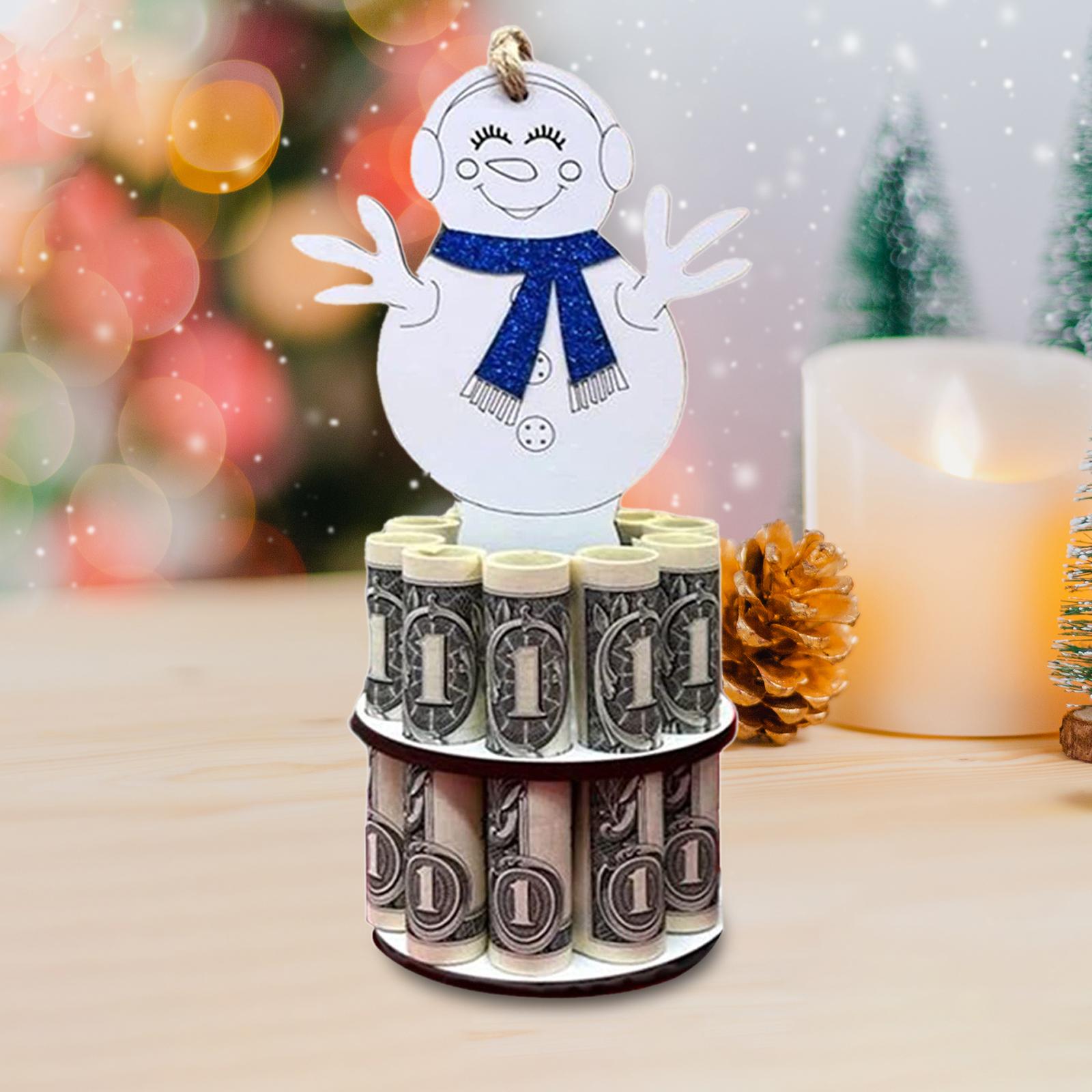 Gift Cards Rack Wallet Christmas Tree Greeting Cards Christmas Money Holder Snowman