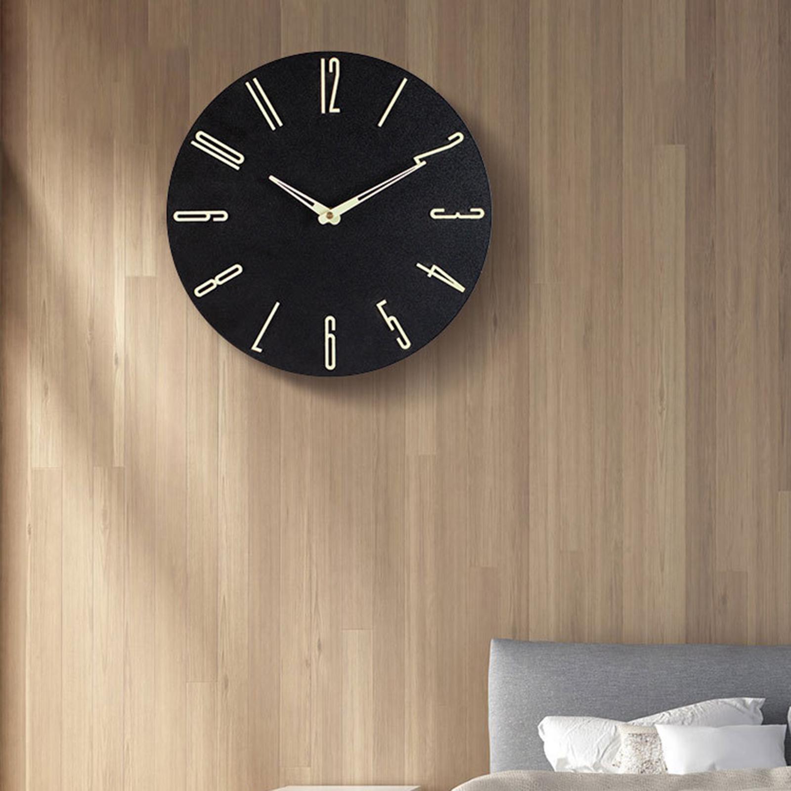 Modern Wall Mounted Clocks Luminous Wall Clock for Classroom Bedroom Kitchen