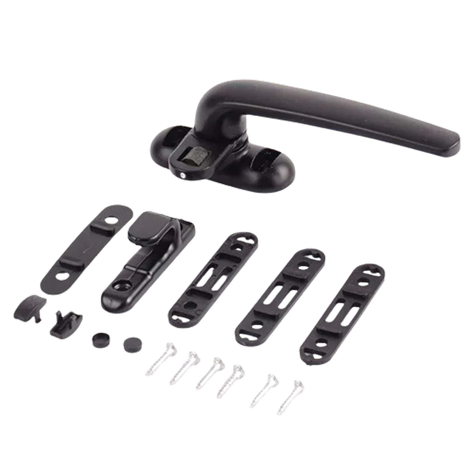 Window Handles with Lock Handle Window Hardware Casement Locking Handle Right Black