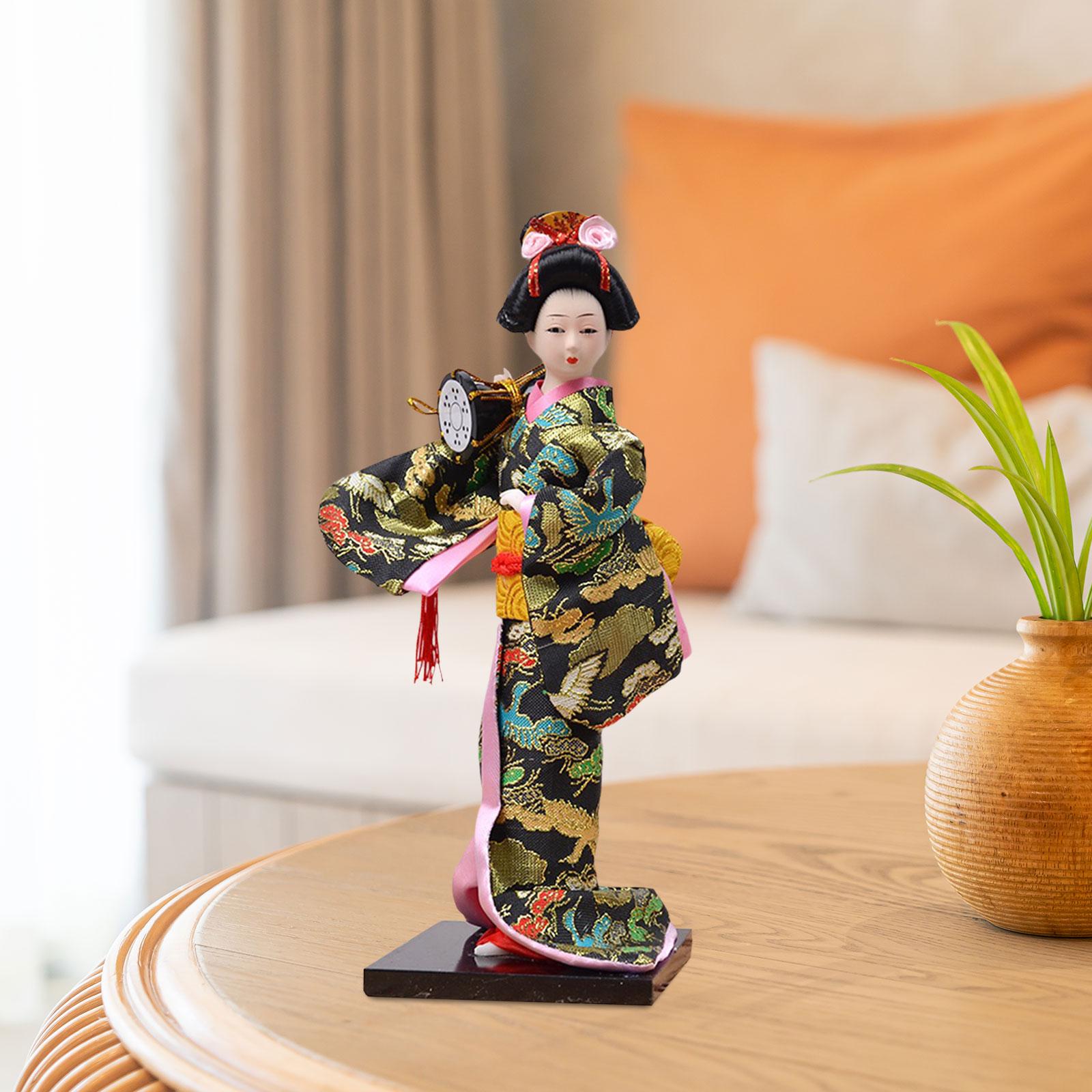 Ethnic Japanese Geisha Dolls Vintage Style Asian for Shelf Decor style E
