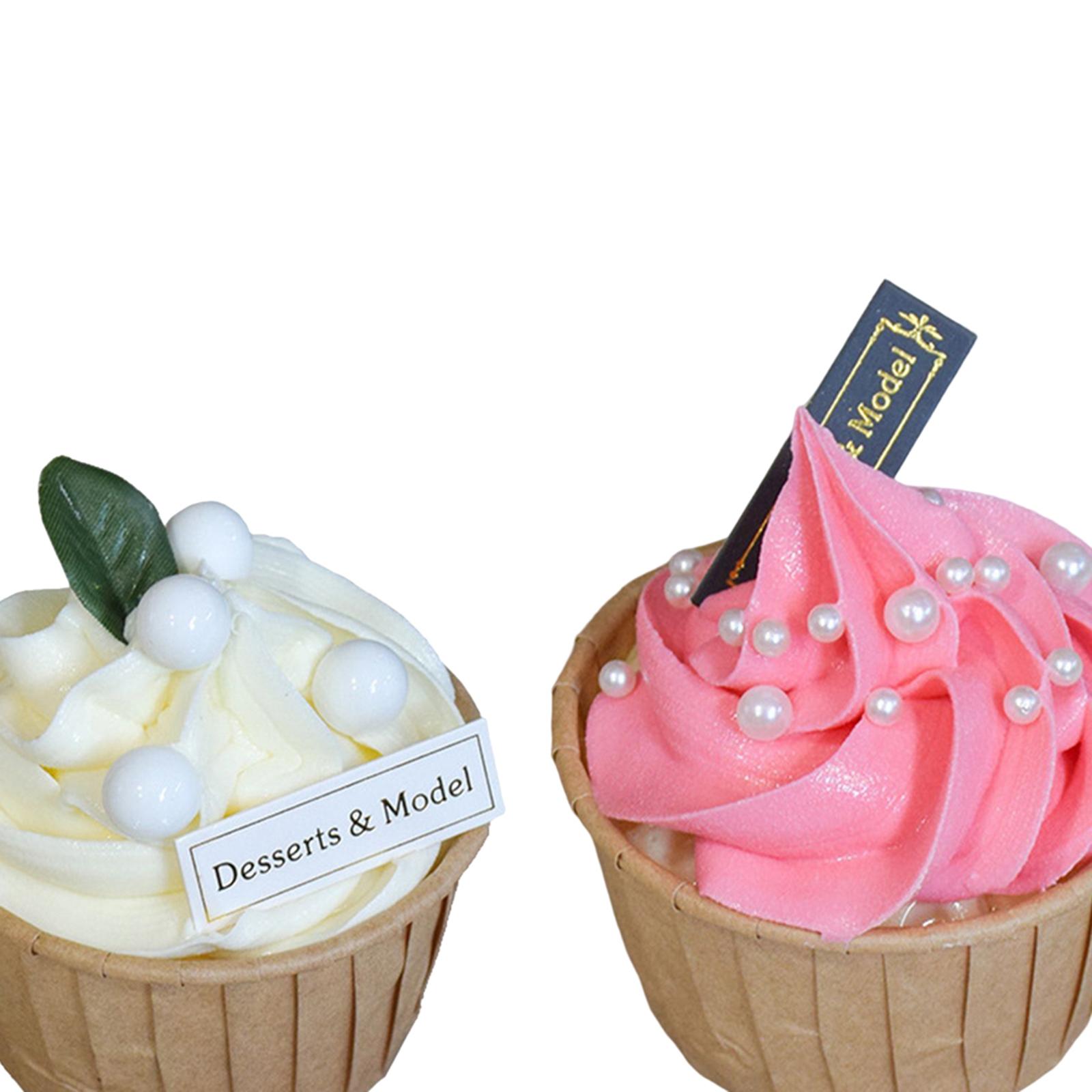Realistic Artificial Cupcakes Cupcake Props for Photography for Home Festive