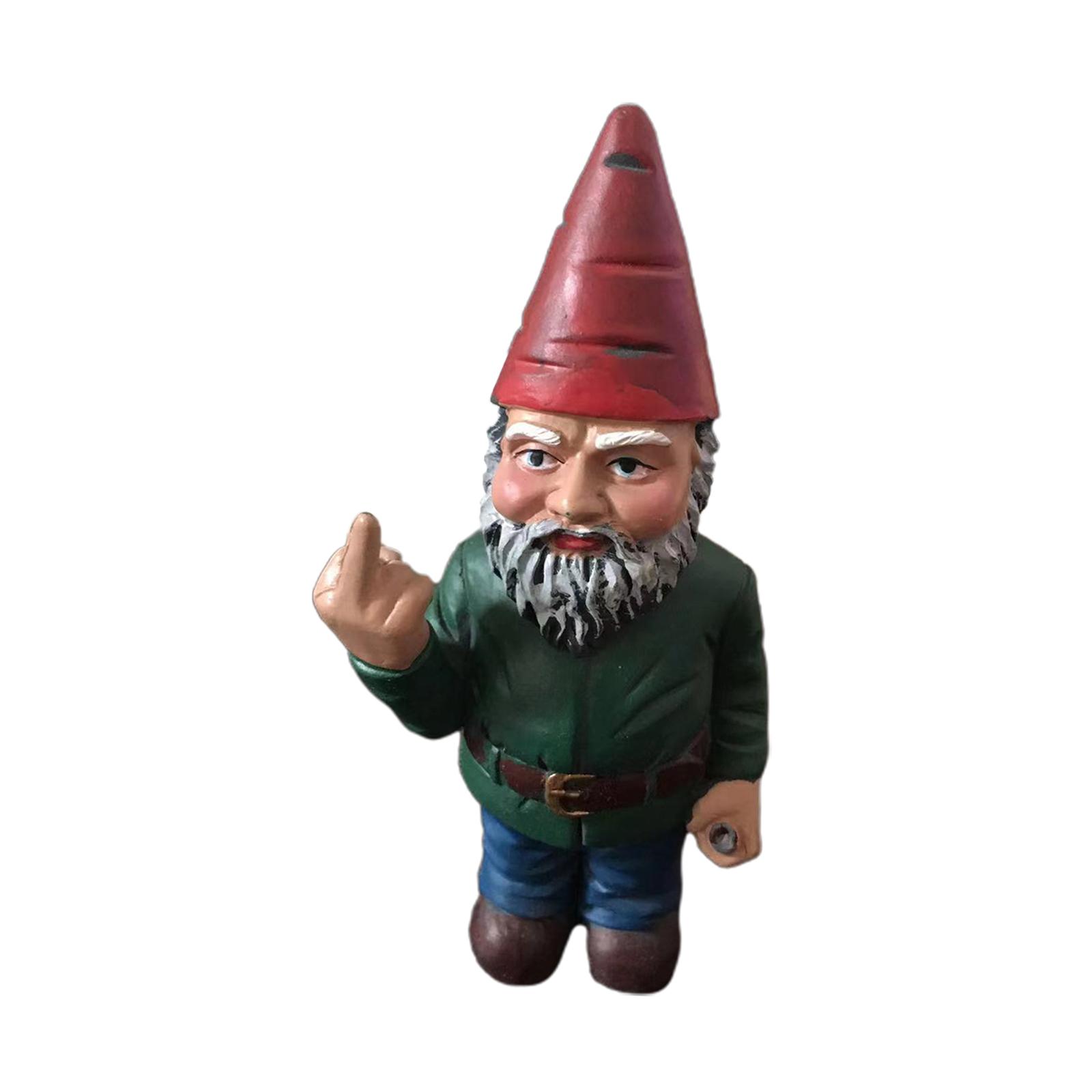 Hand Erect Middle Finger up Statue Figurines Santa Claus Home Hand Sculpture