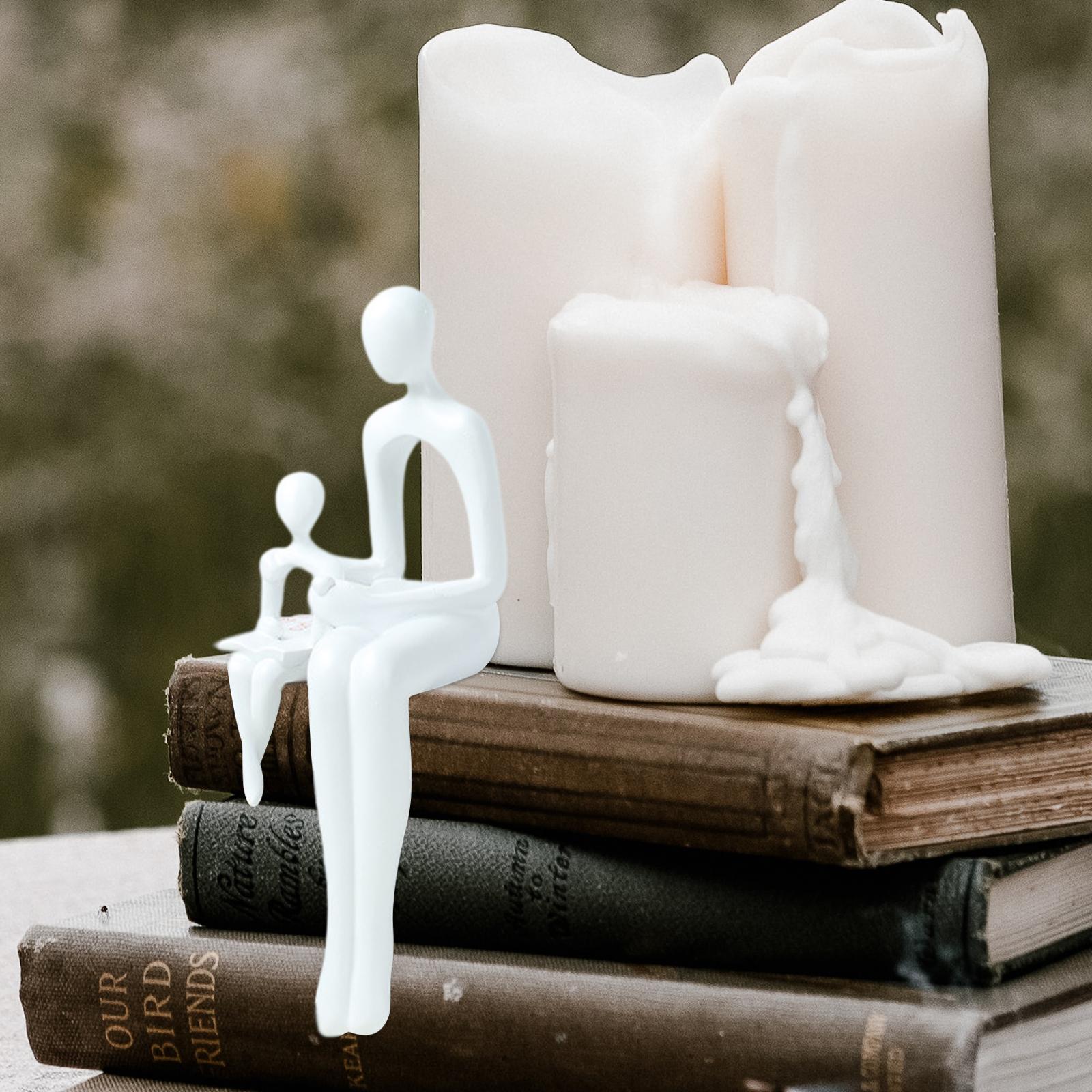 Abstract Family Figurine Family Sculpture Abstract Statue for Bar Decoration Style C 6.5x8x22cm