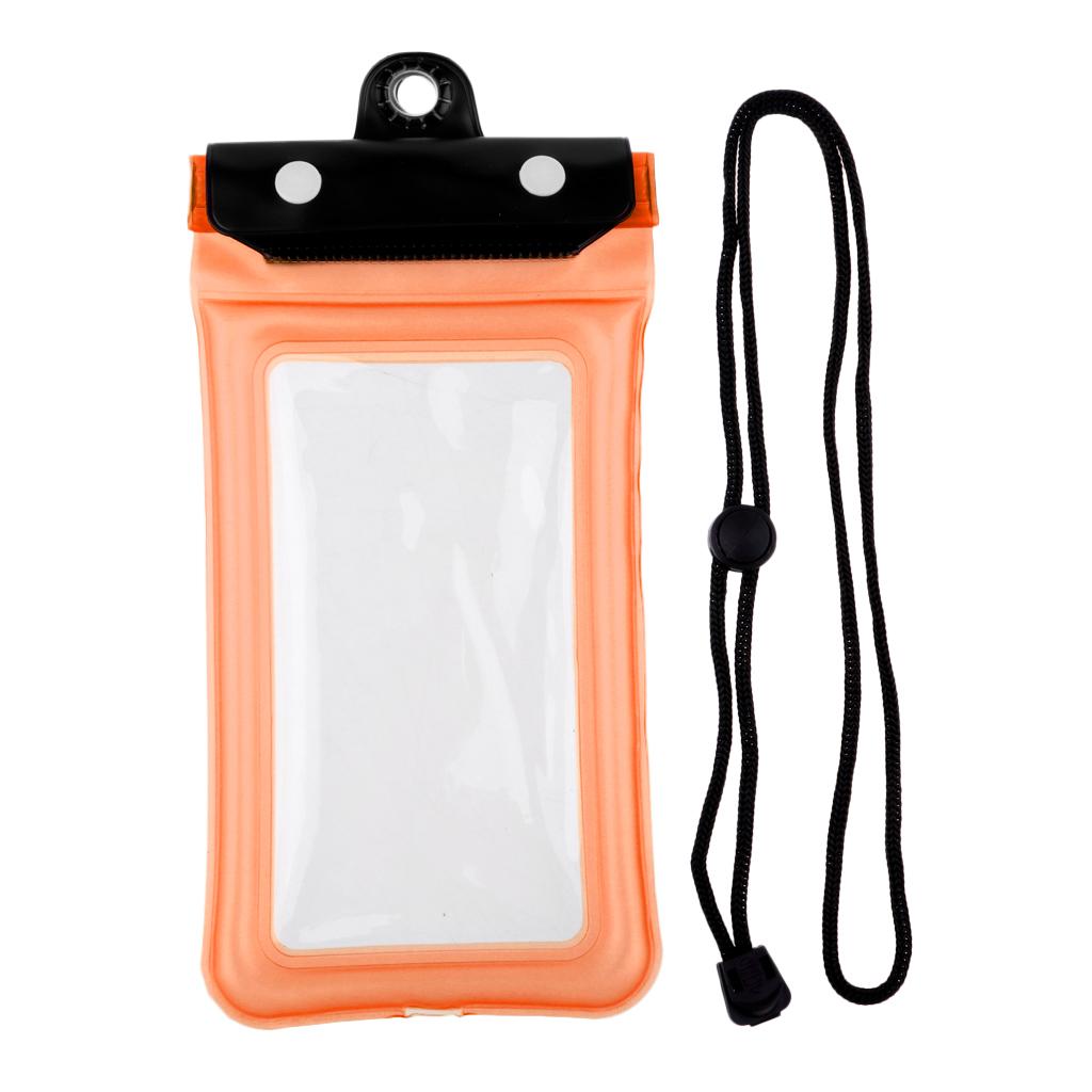 Waterproof Phone Case Pouch Double Locked Cellphone Dry Bag Cover Orange