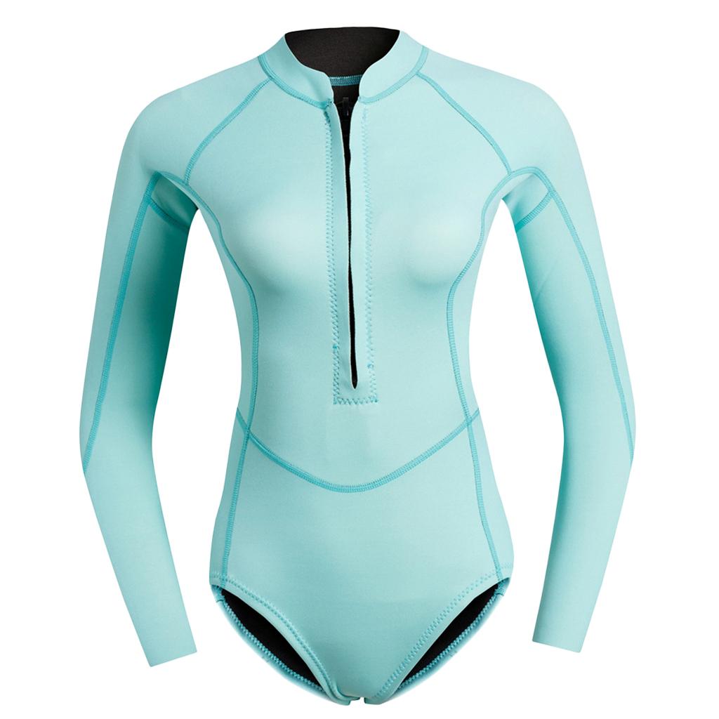 Frauen 2mm Neopren Neoprenanzug Einteiliger Tauchanzug Set Langarmjacke ...