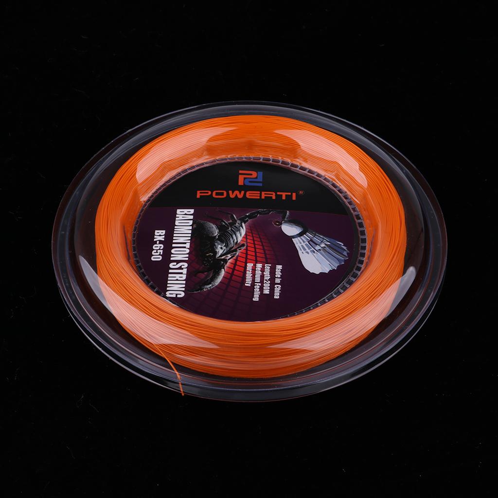 Durable Nylon Badminton Racket String High Flexibility Orange