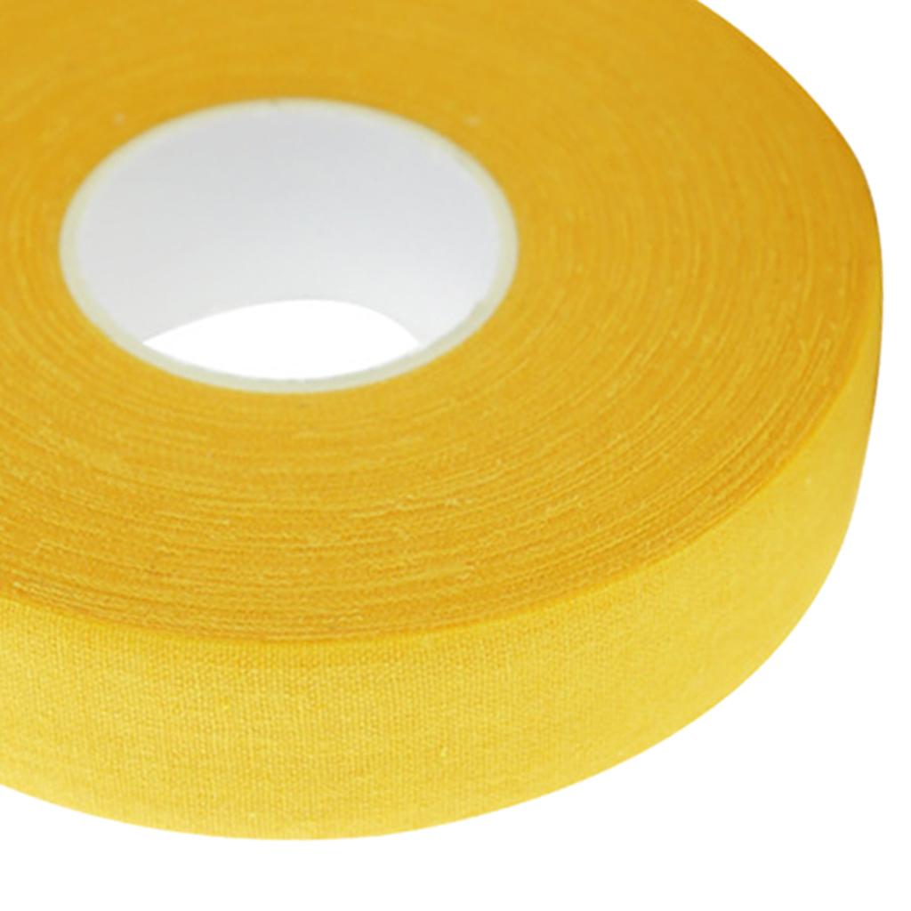 Roll Adhesive Ice Hockey Tape Cotton Cloth Stick Handle Grip Wrap Yellow