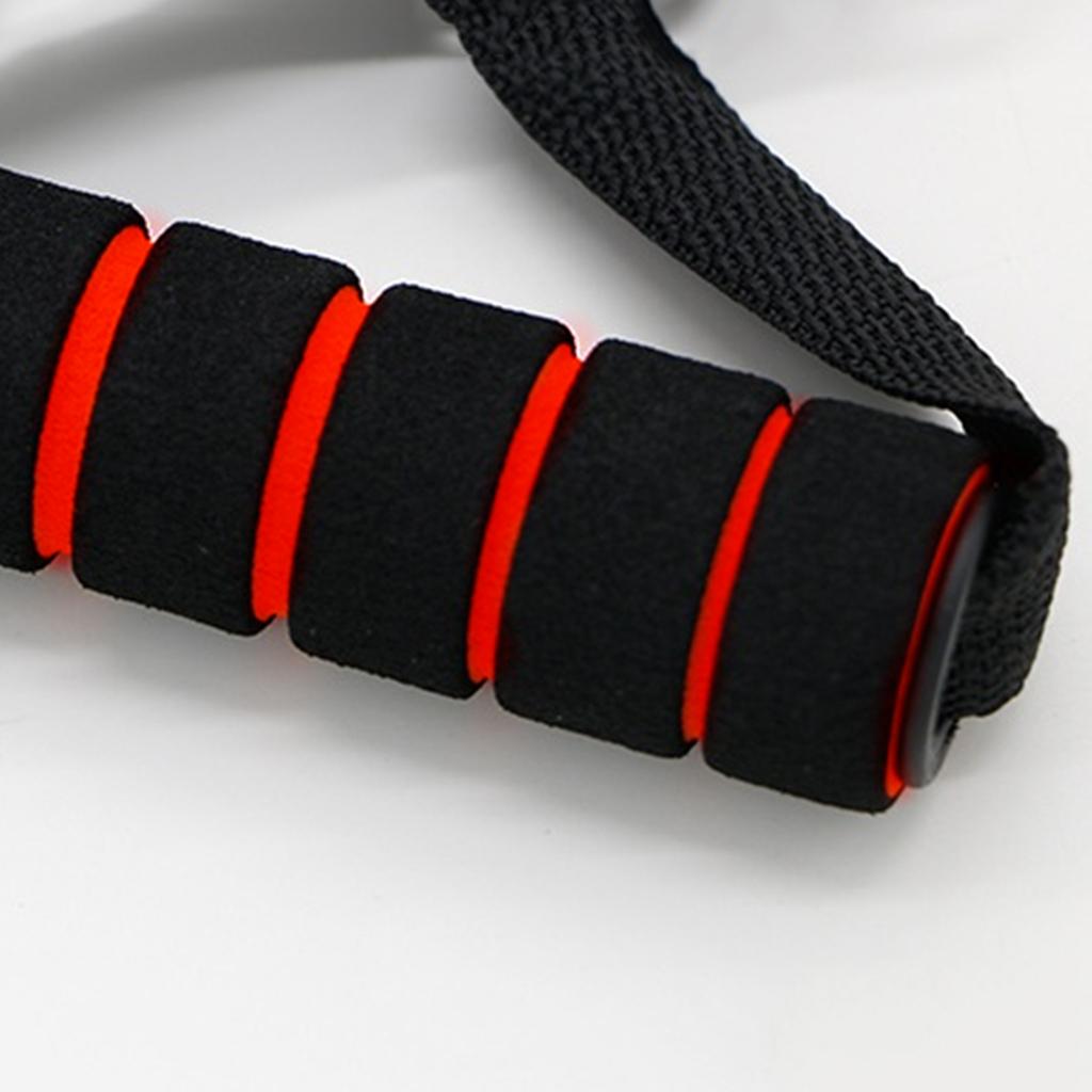 Resistance Bands Handle with Strong Nylon Strap black and red