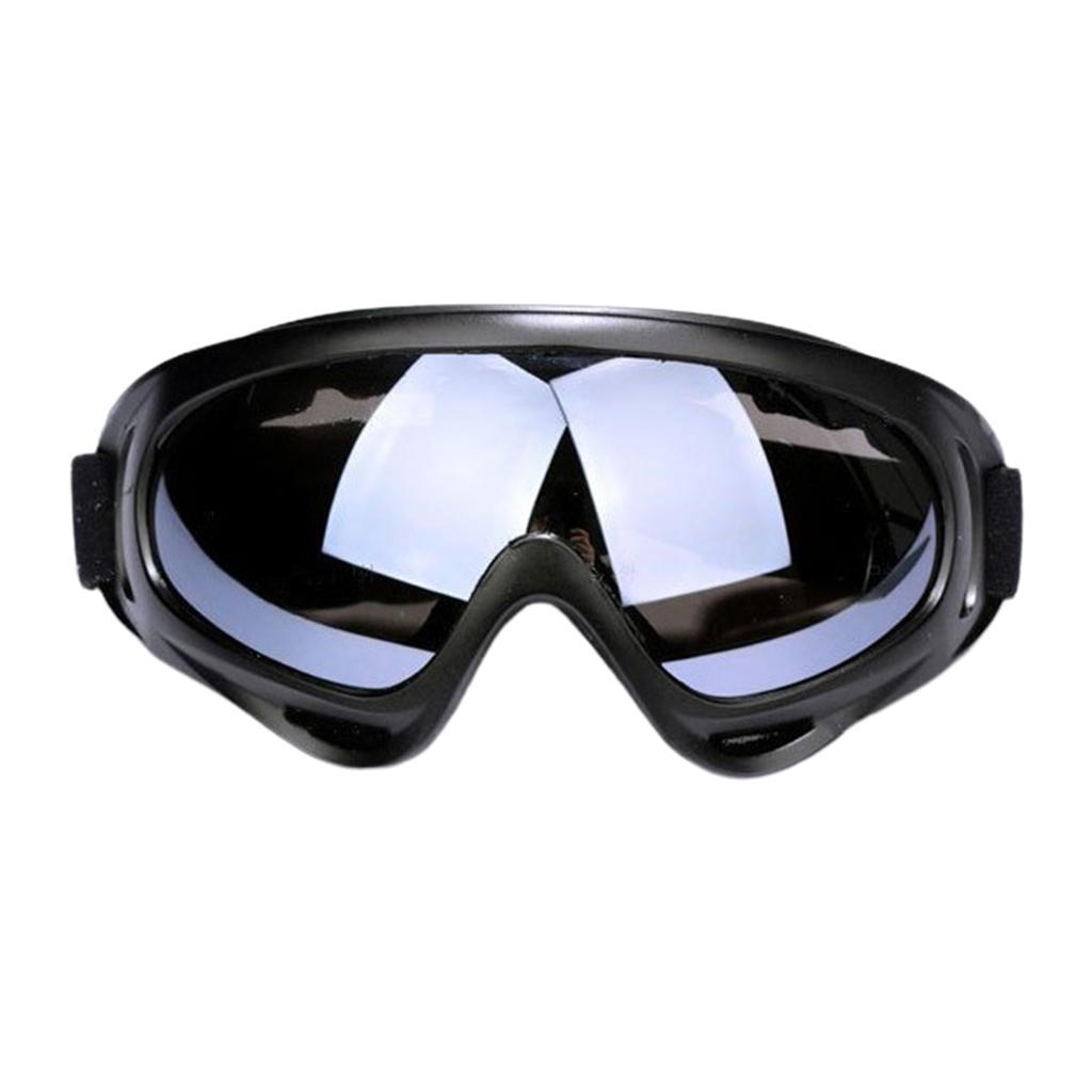 UV400 Protective Lens Windproof Dust-proof Skiing Goggles Black+Gray