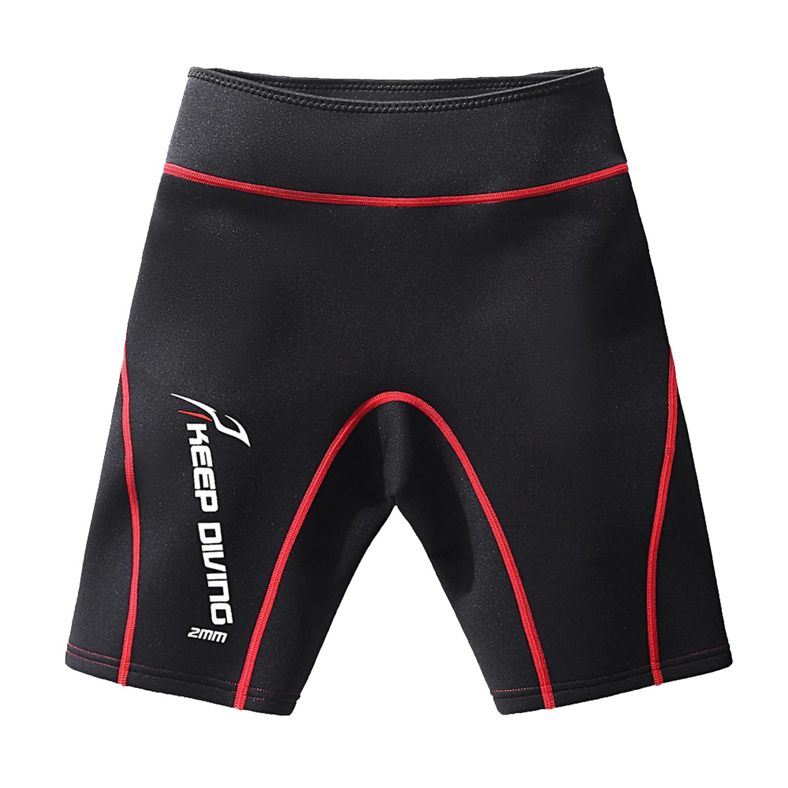 Neoprene Diving Shorts Swim Trunks Pants Wetsuits Scuba Swimsuit Red S