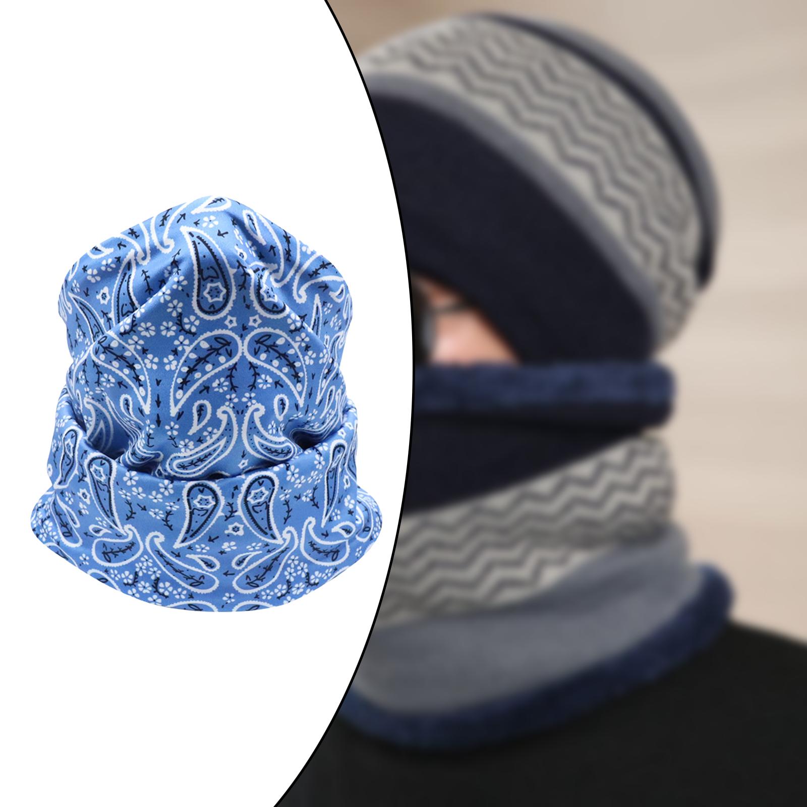 Winter Fleece Neck Gaiter Tube Warmer Cycling Face Mask Scarf Blue