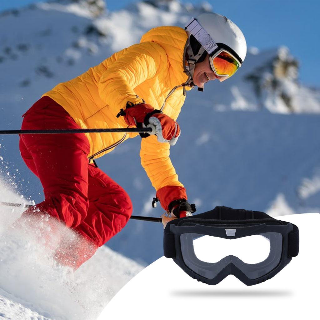Snow Ski Safety Glasses Goggles Anti Fog Motorcycle Protective Eyewear Transparent