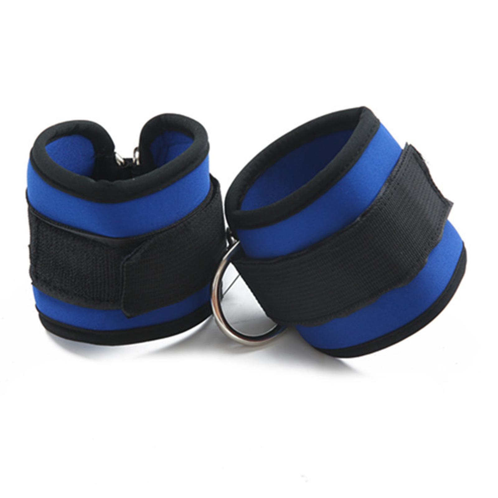 Ankle Strap Bands Exercise Leg Extensions Attachments for Gym Blue