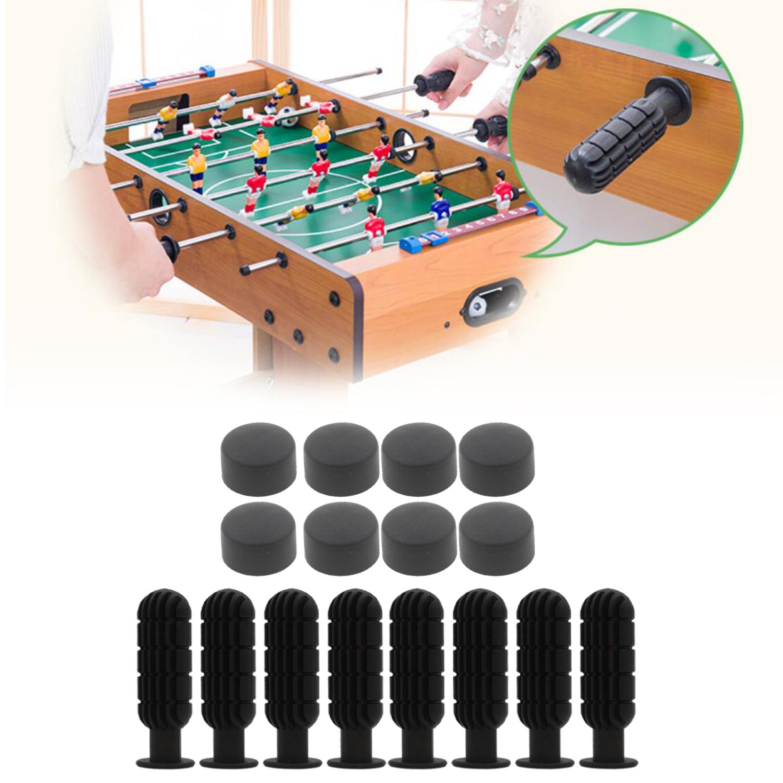 8 Pairs Foosball Replace Table Football Game Handle Grips and End Plugs