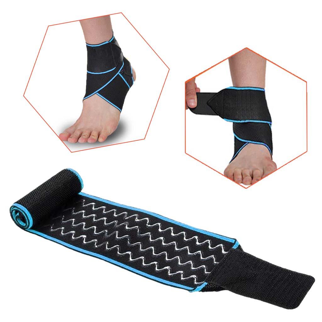 Unisex Adult Ankle Brace Adjustable Nylon Material Comfortable Breathable Blue