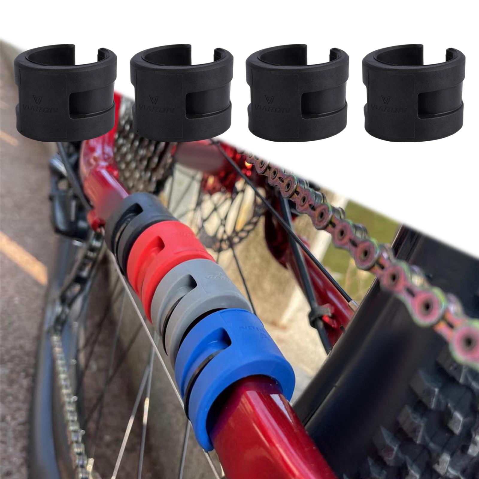 4Pcs Bike Chainstay Protector Collision Rubber Guard Chain Protector black