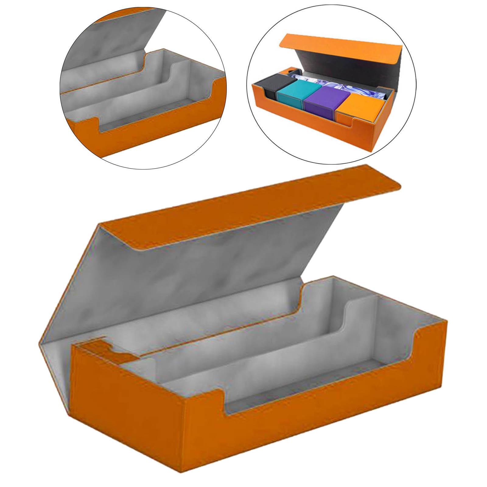 Trading Card Deck Box Storage Organizer Case Holder for Tcg Orange