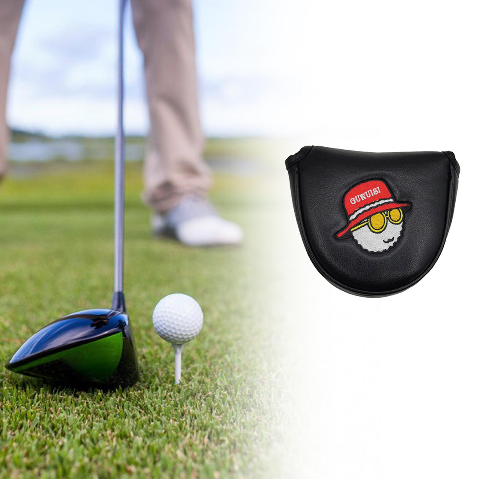 Golf Head Cover Scratch Proof Protective Club Headcover Golfer Gift Mallet Black