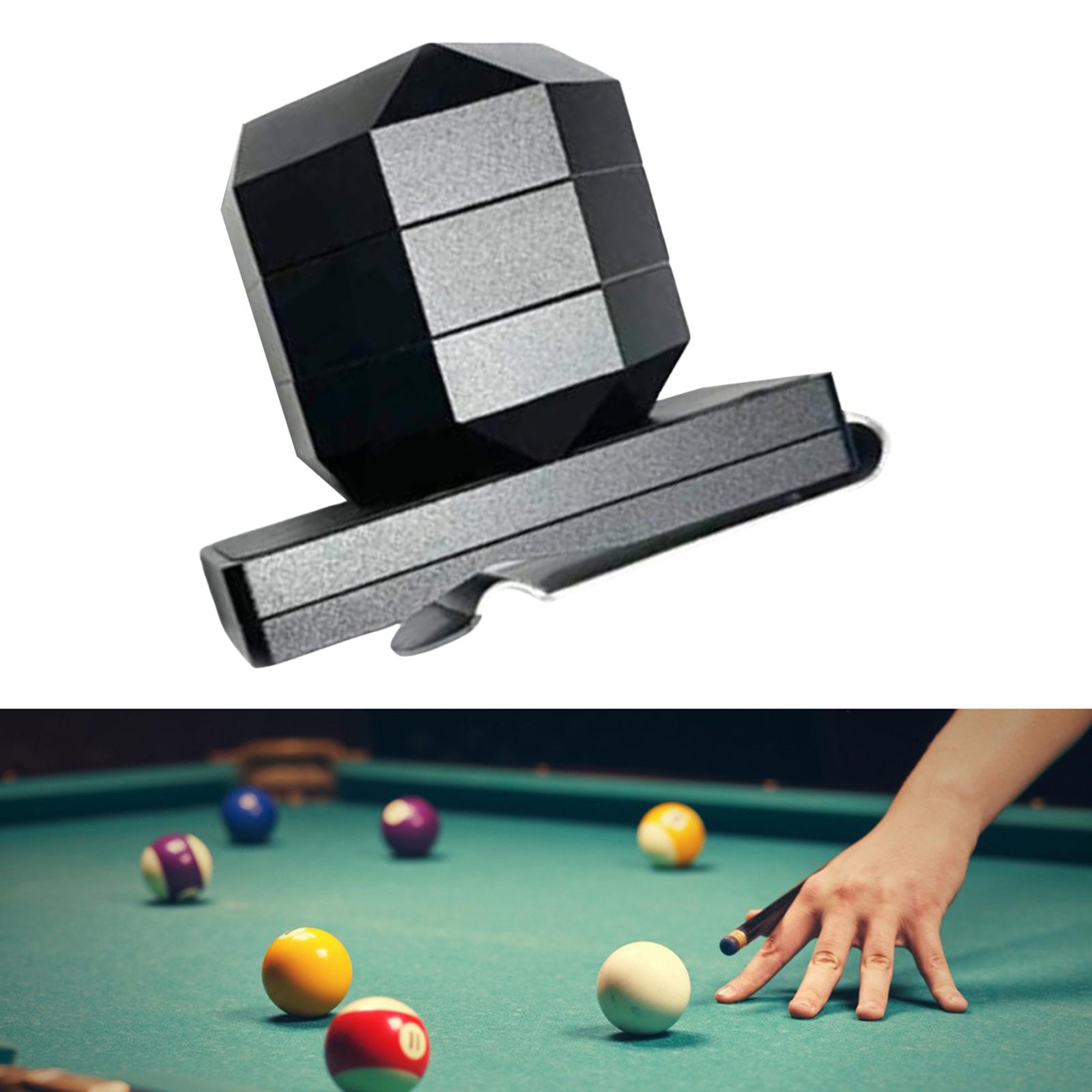 Mini Billiard Chalk Holder Accessories Cue with Belt Clip  Black 3 Layers