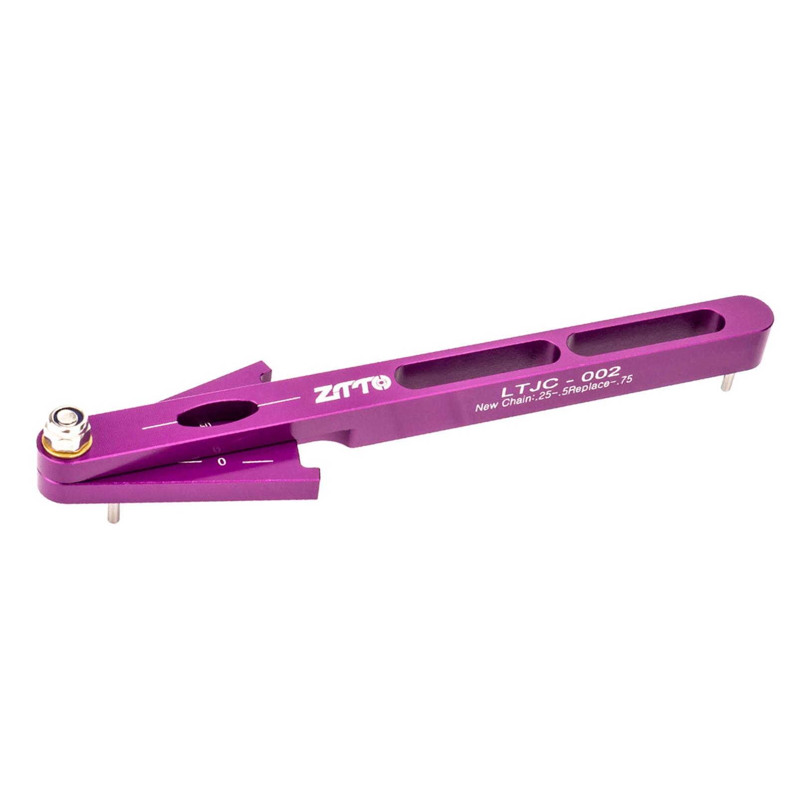 Bike Chain Checker Measurement Tool Durable Chain Measuring Ruler Gauge Violet