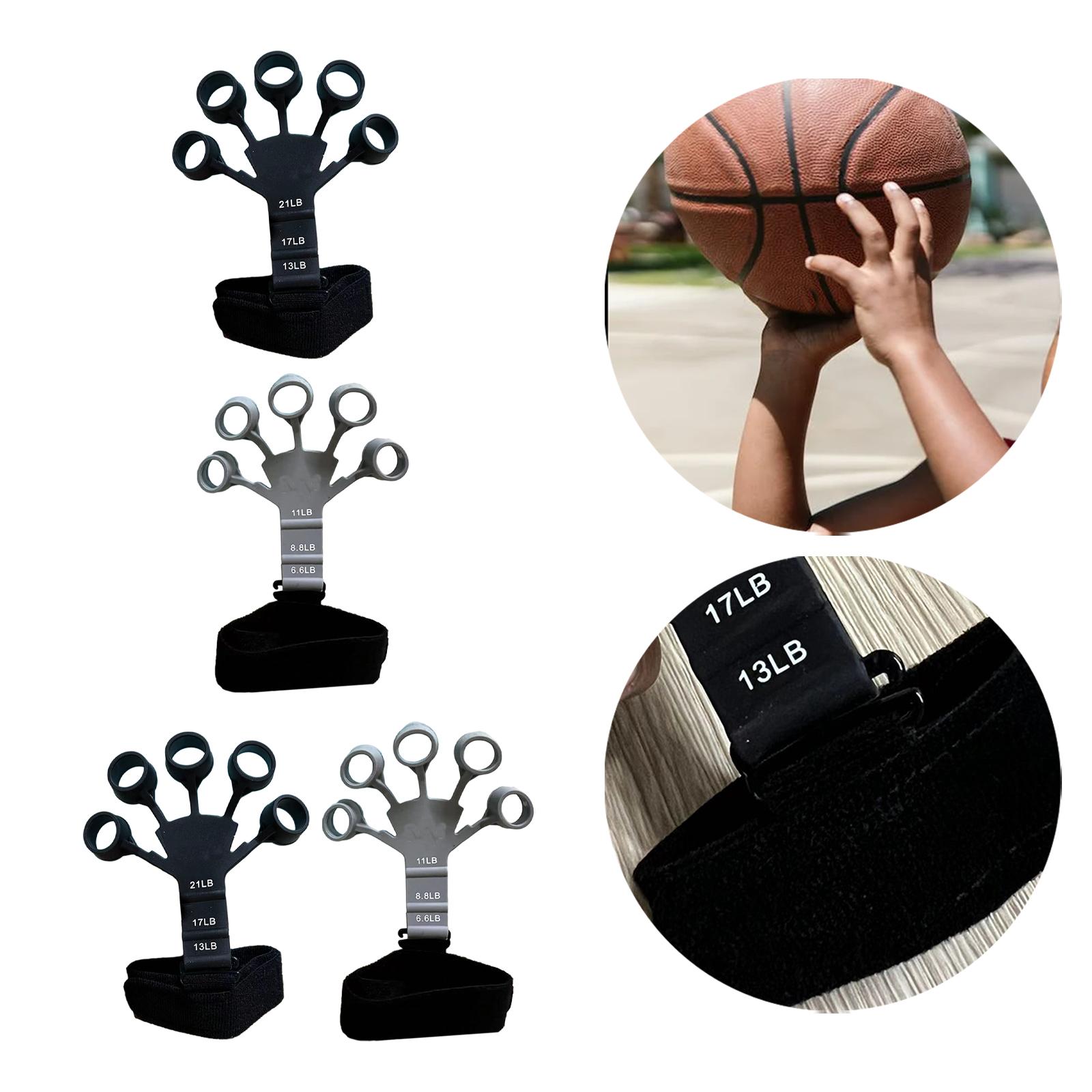 Hand Grip Strengthener Silicone Finger Exercise for Forearm Muscle Sports black